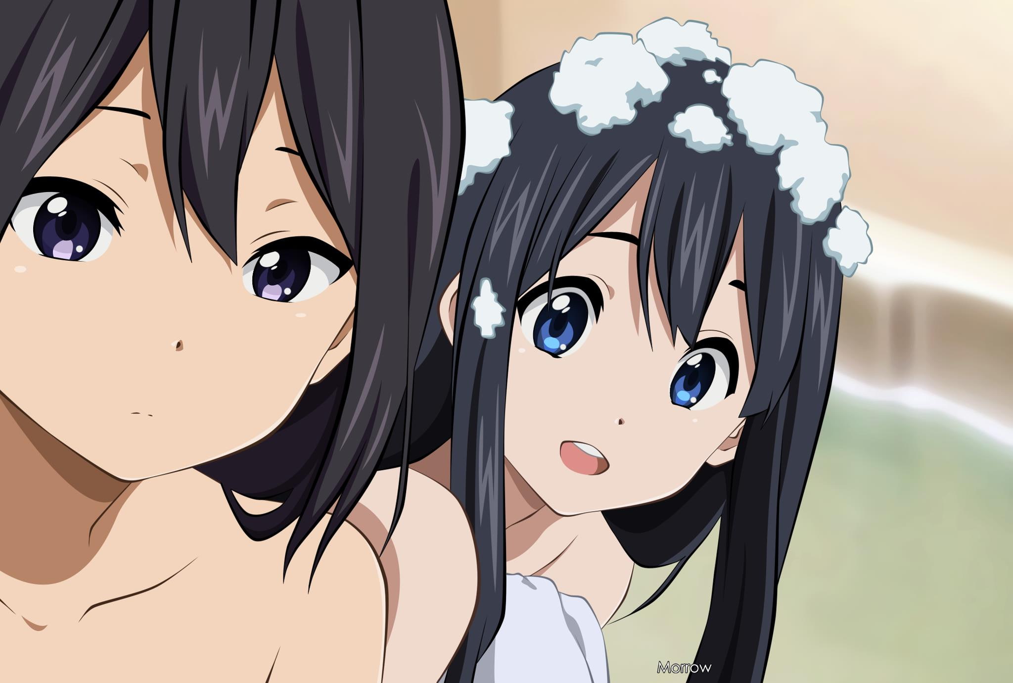 1080P, kitashirakawa, asagiri, tamako, shiori, market, HD Wallpaper