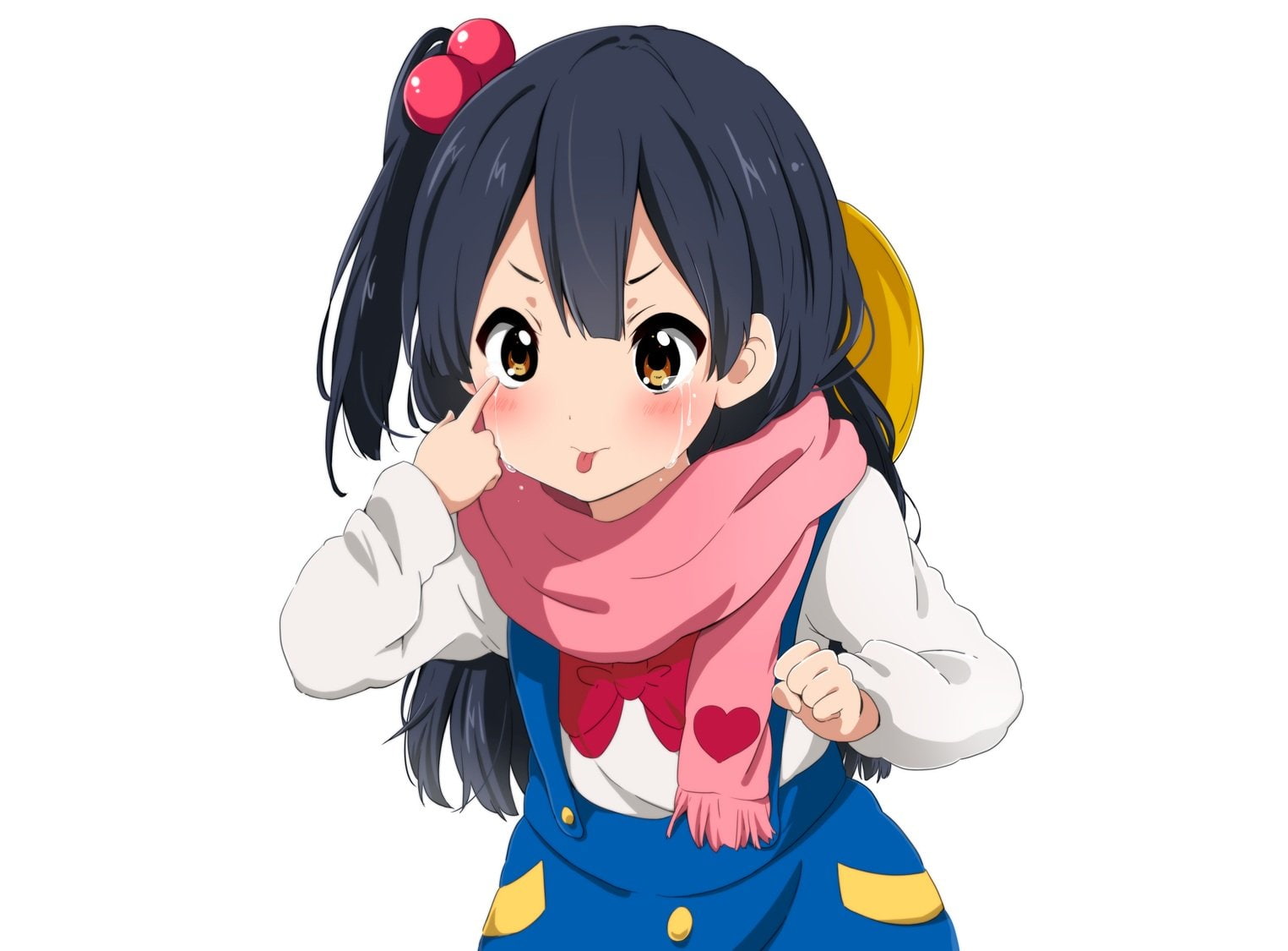 black, crying, 720P, ragho, erika, white, market, long, brown, tamako, hair, tears, kitashirakawa, anko, scarf, eyes, HD Wallpaper