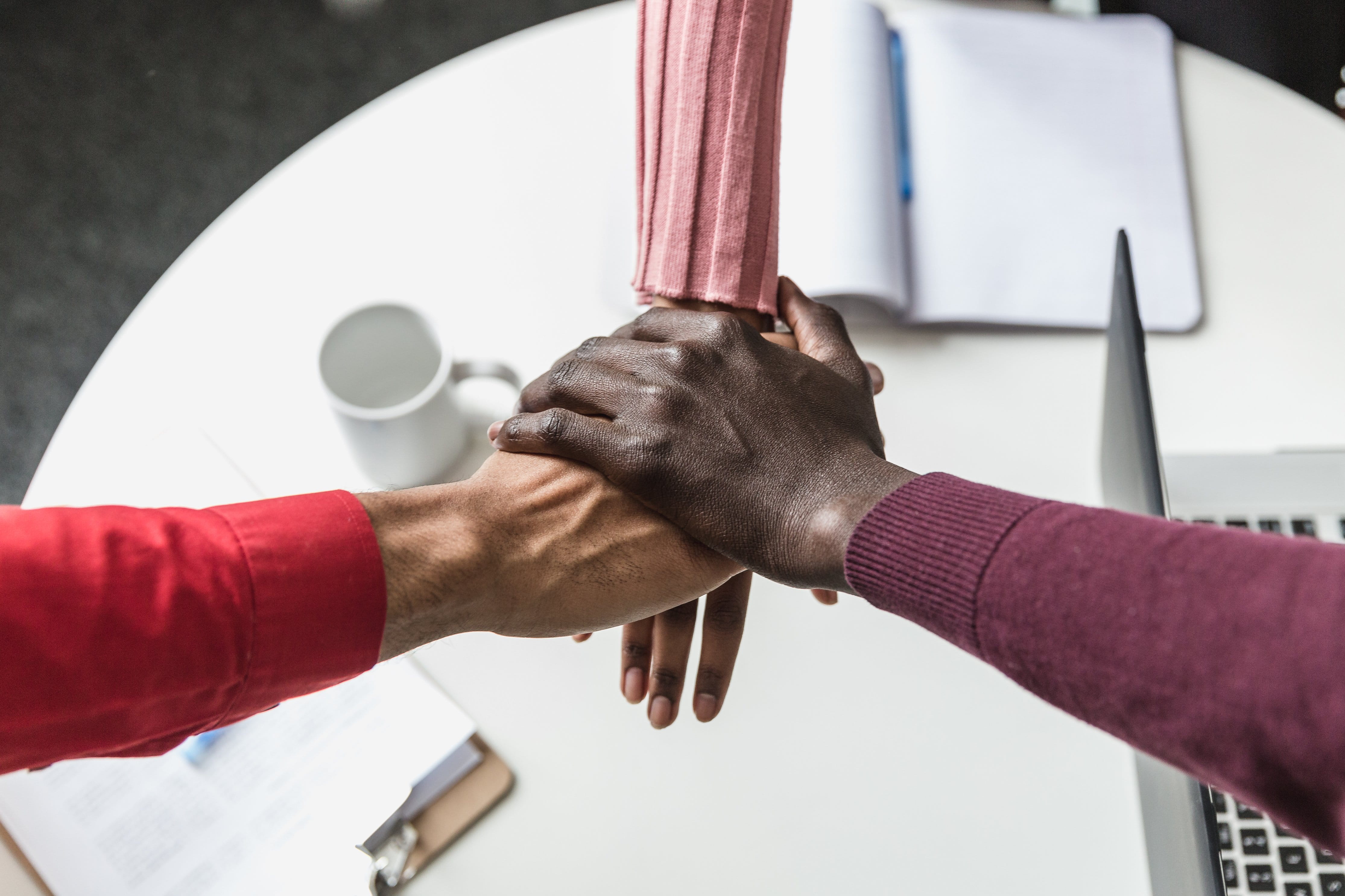 Teamwork, Hands, males, Team, Diversity, cooperation, close-up, holding, hand, Business, three, togetherness, adult, two people, photo, Group, human body part, HD Wallpaper