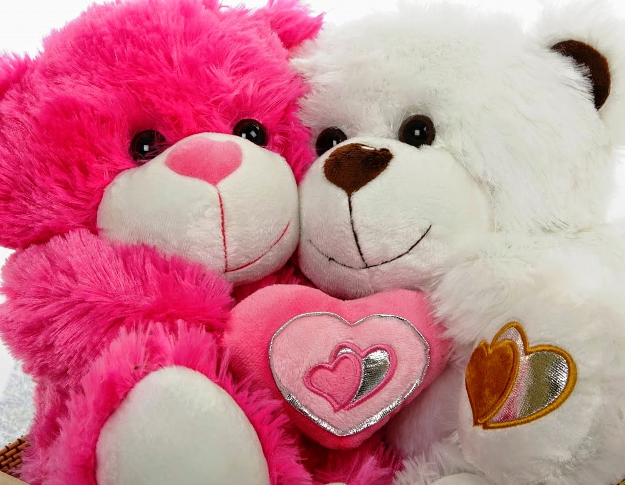 teddy bear, fb whatsapp, pink, 720P, HD Wallpaper