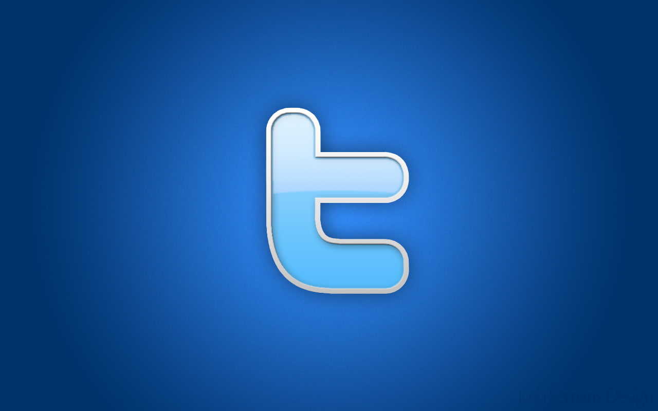 720P, blue background, twitter, background, art, blue, abstract, logo, HD Wallpaper