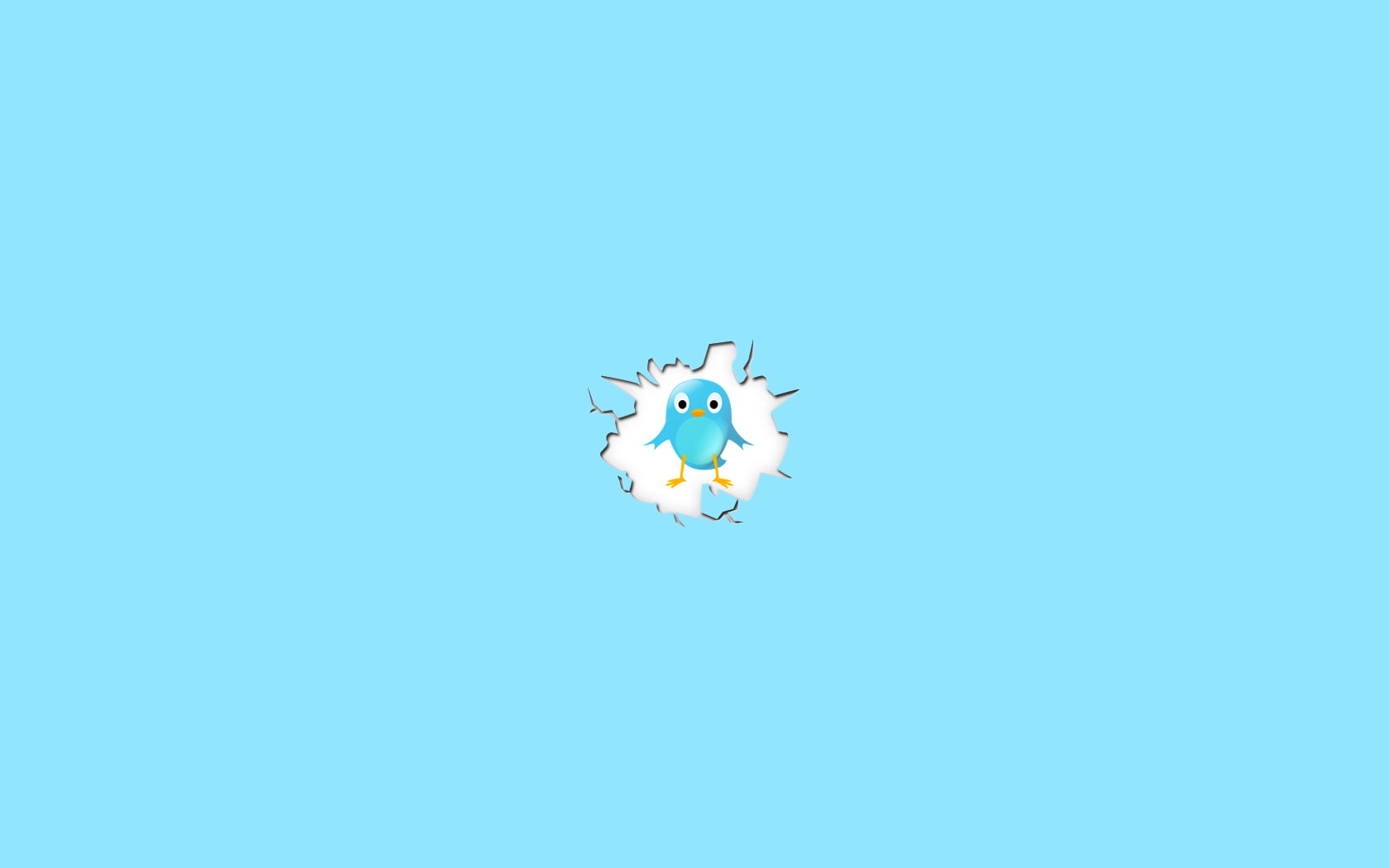 simple, background, 720P, twitter, design, art, simple background, blue, chick, HD Wallpaper