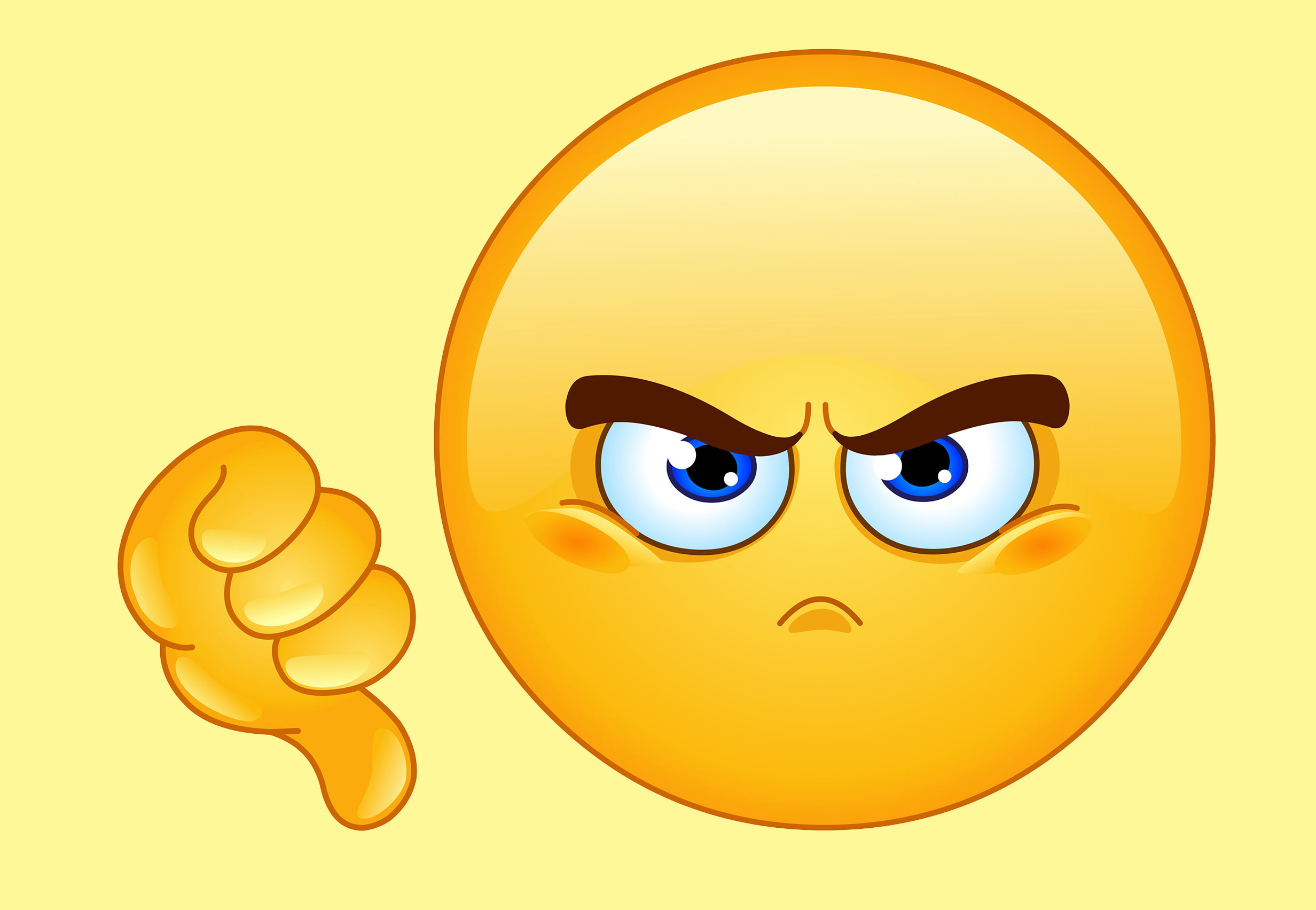 thumb down, face, 1080P, angry, HD Wallpaper