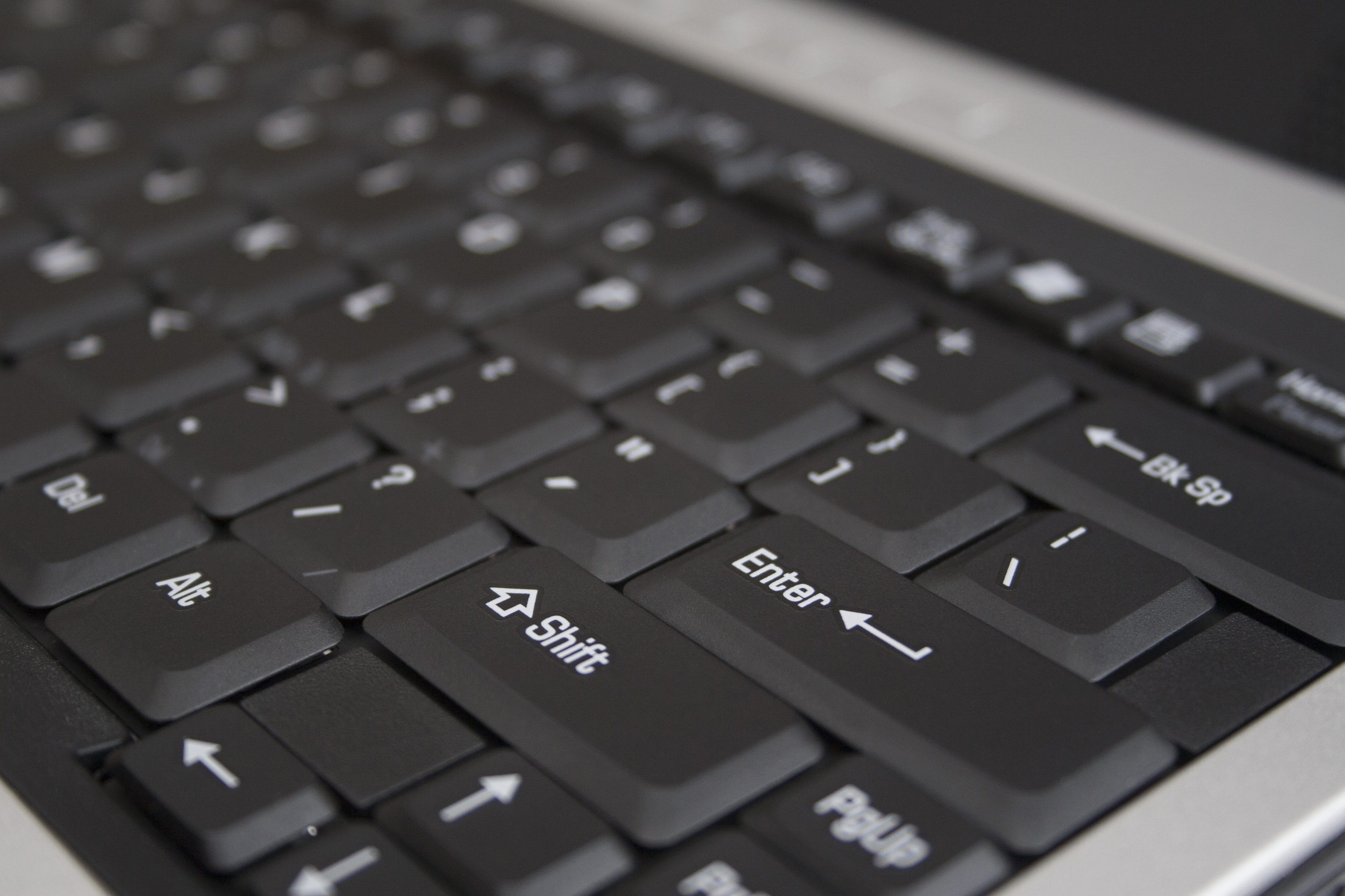 technology, letters, alphabet, computer network, computer part, keyboard, keys, electronics industry, laptop, wireless technology, keypad, black, pc, enter, HD Wallpaper