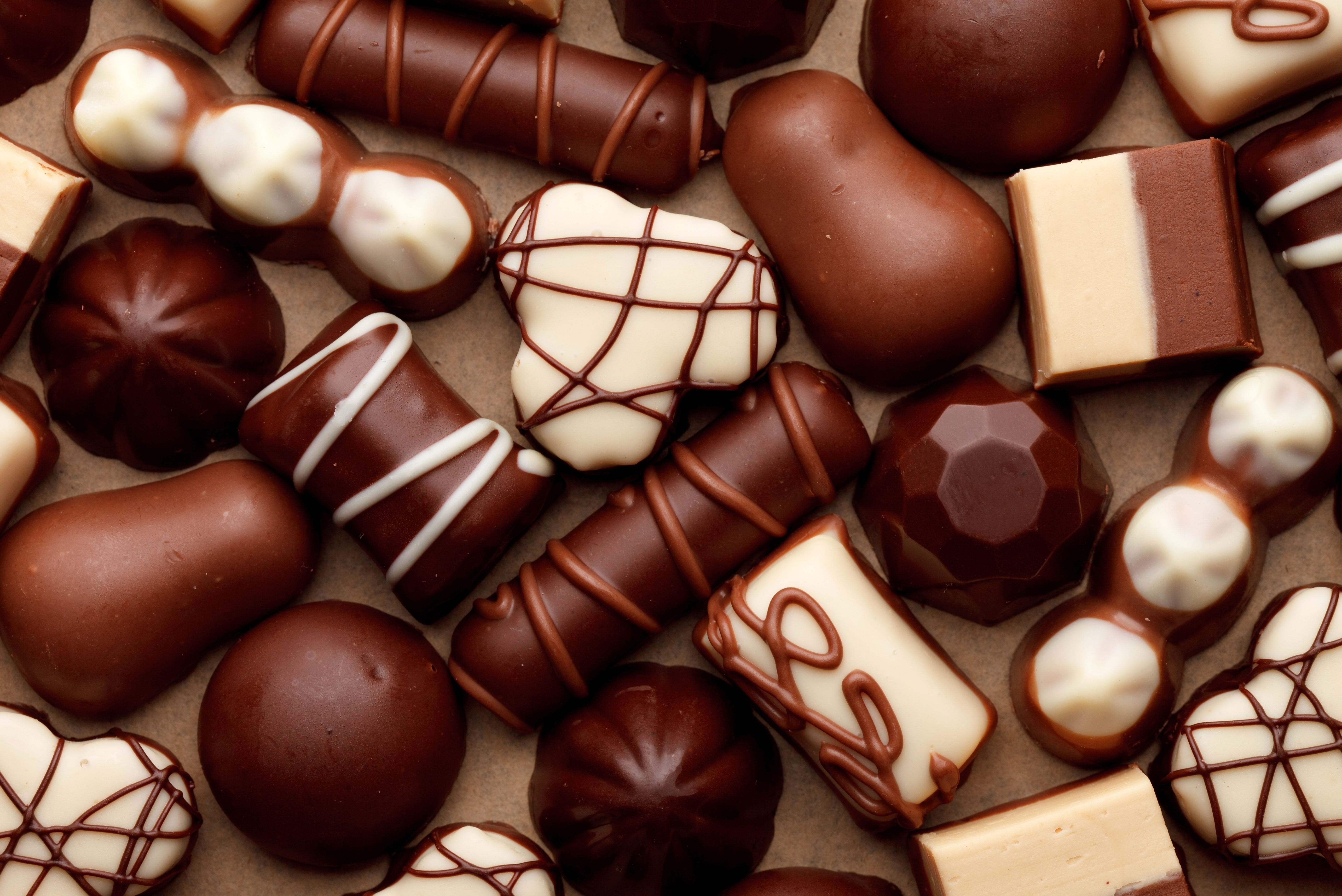 5K, patterns, allsorts, chocolate, sweets, figures, candies, HD Wallpaper