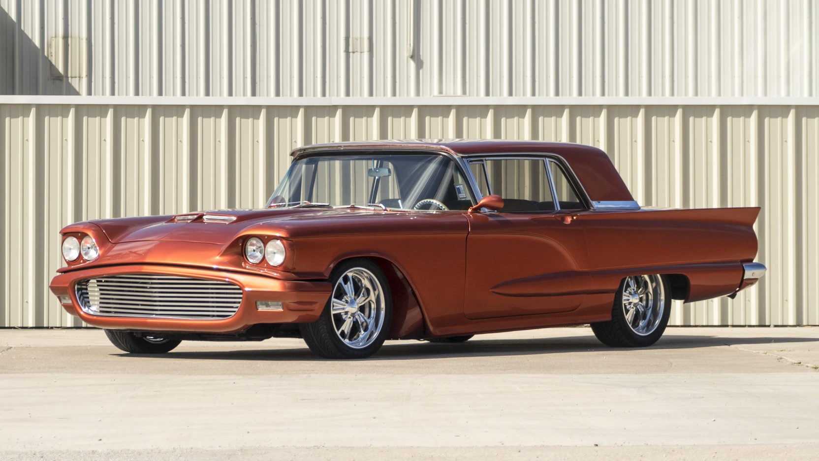 tangerine, cars, classic, ford, thunderbird, 720P, 1960, HD Wallpaper
