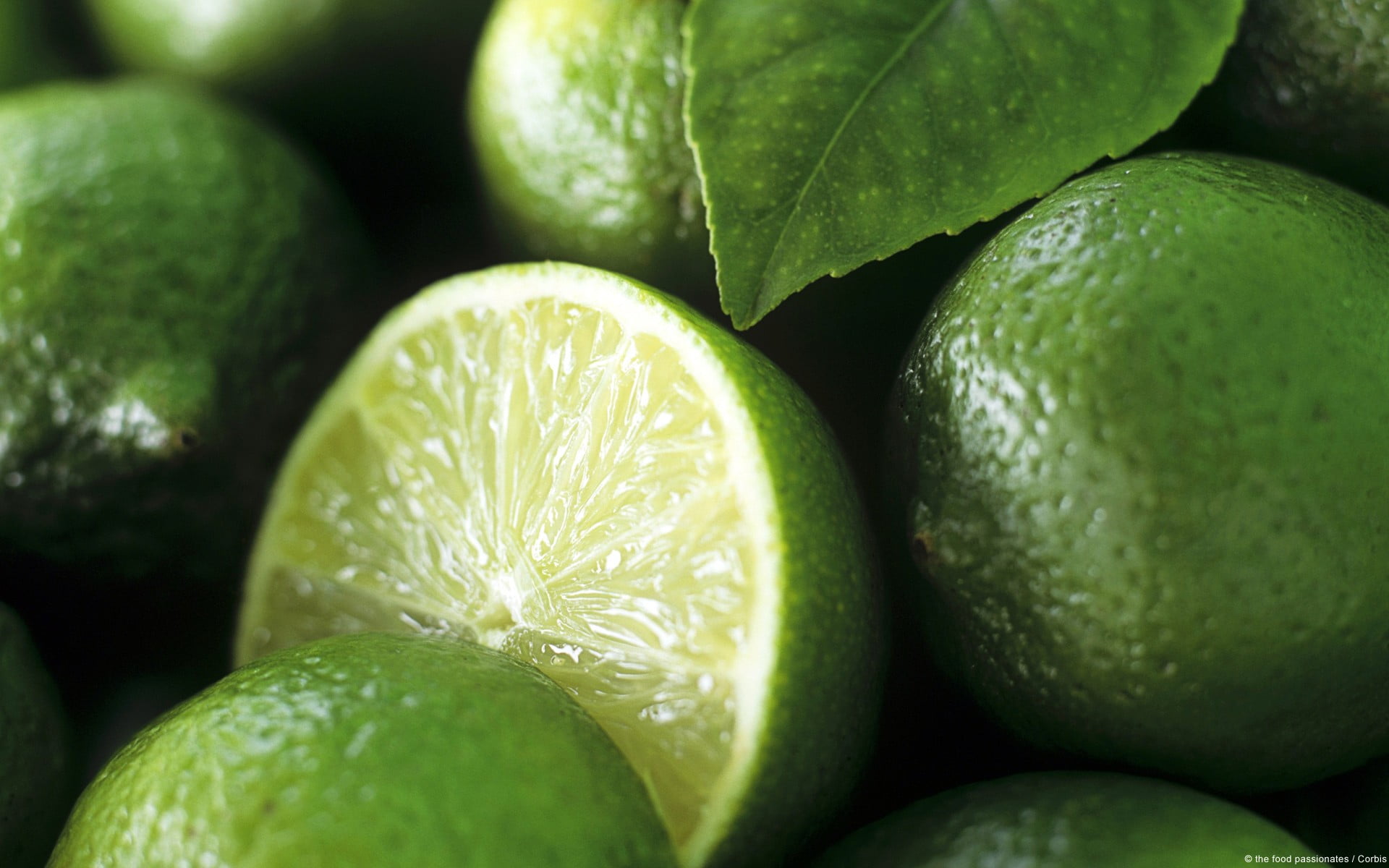 limes, freshness, 1080P, close-up, no people, fruit, green color, slice, healthy eating, healthy lifestyle, backgrounds, food and drink, citrus fruit, HD Wallpaper