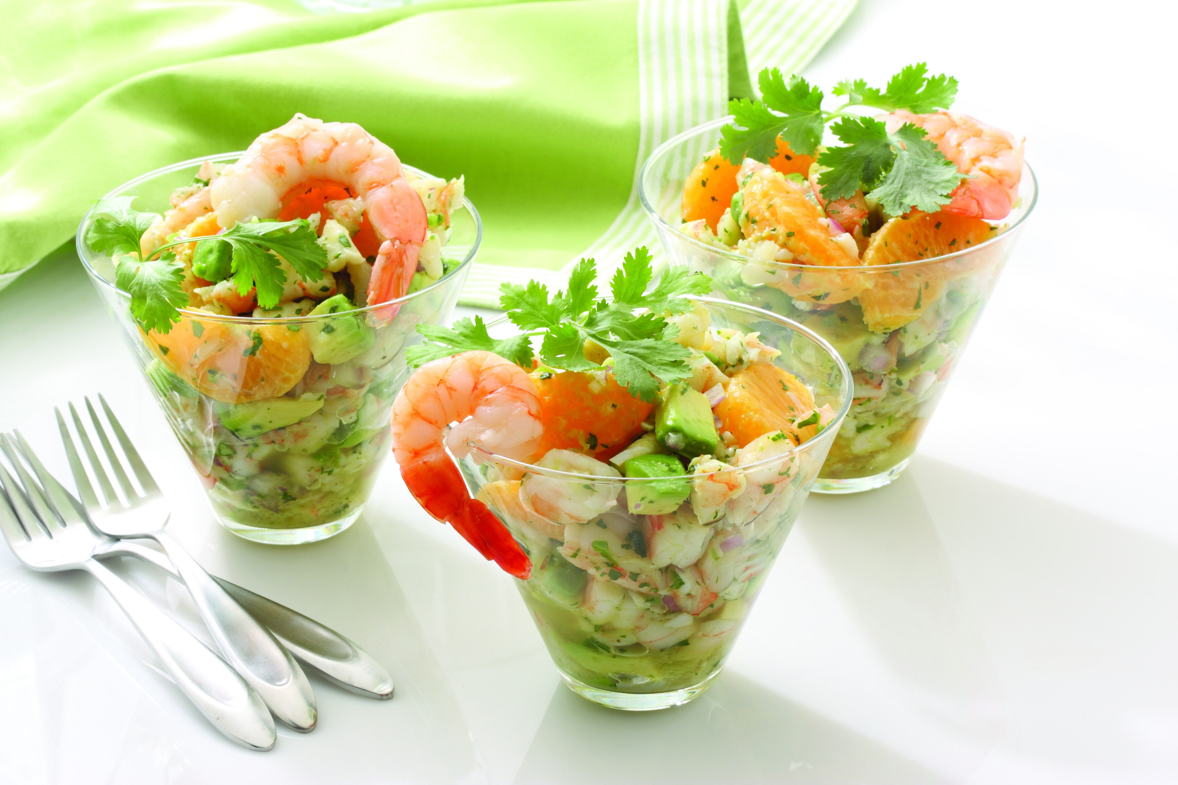 recipe, 4K, onions, mandarin, shrimp, cooking, avocado, greens, HD Wallpaper