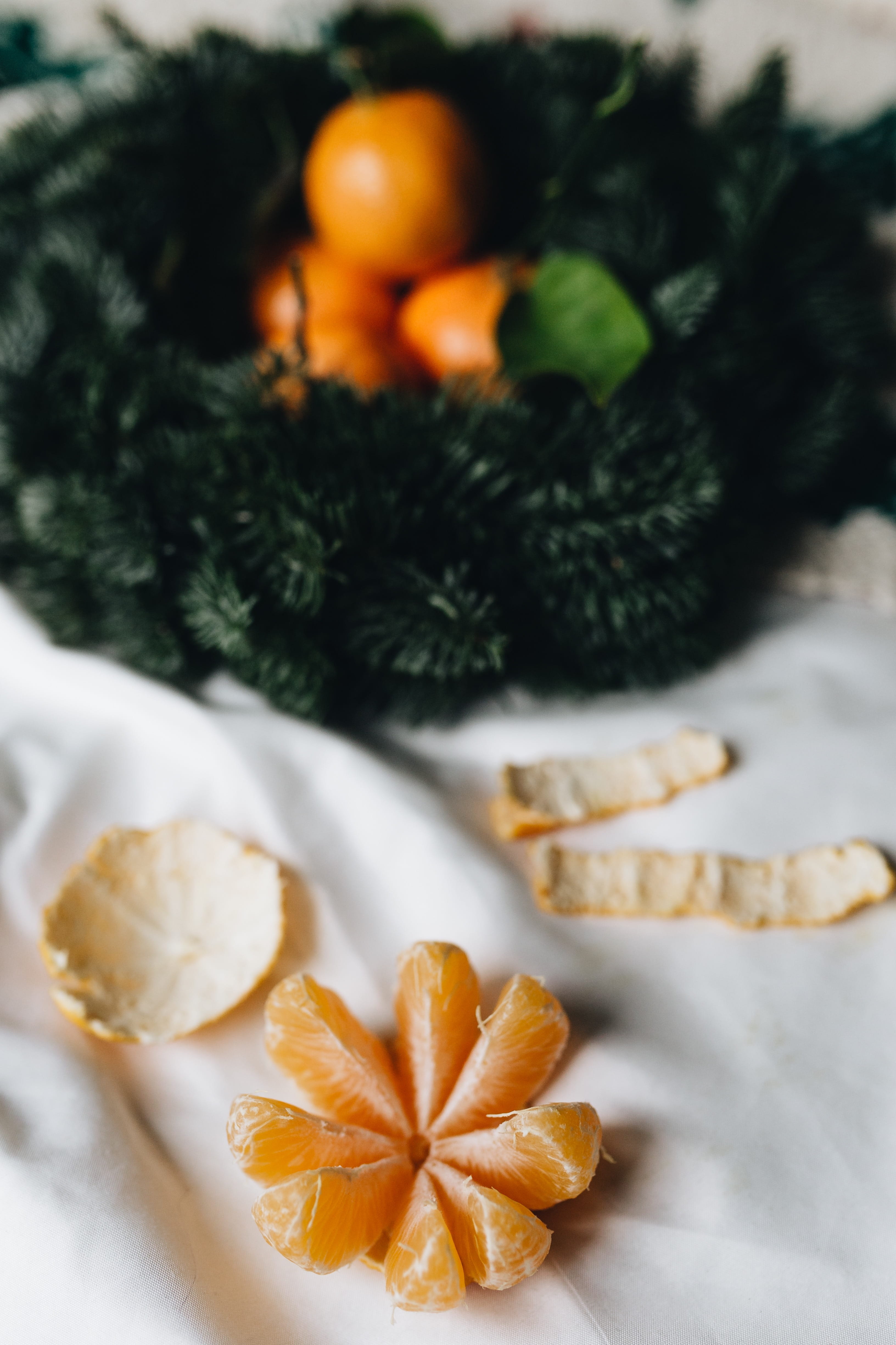 table, life, oranges, still, orange color, 4K, flat, food, flatlay, flat lay, leaves, tangerine, citrus fruit, freshness, no people, food and drink, fruit, Phone HD Wallpaper