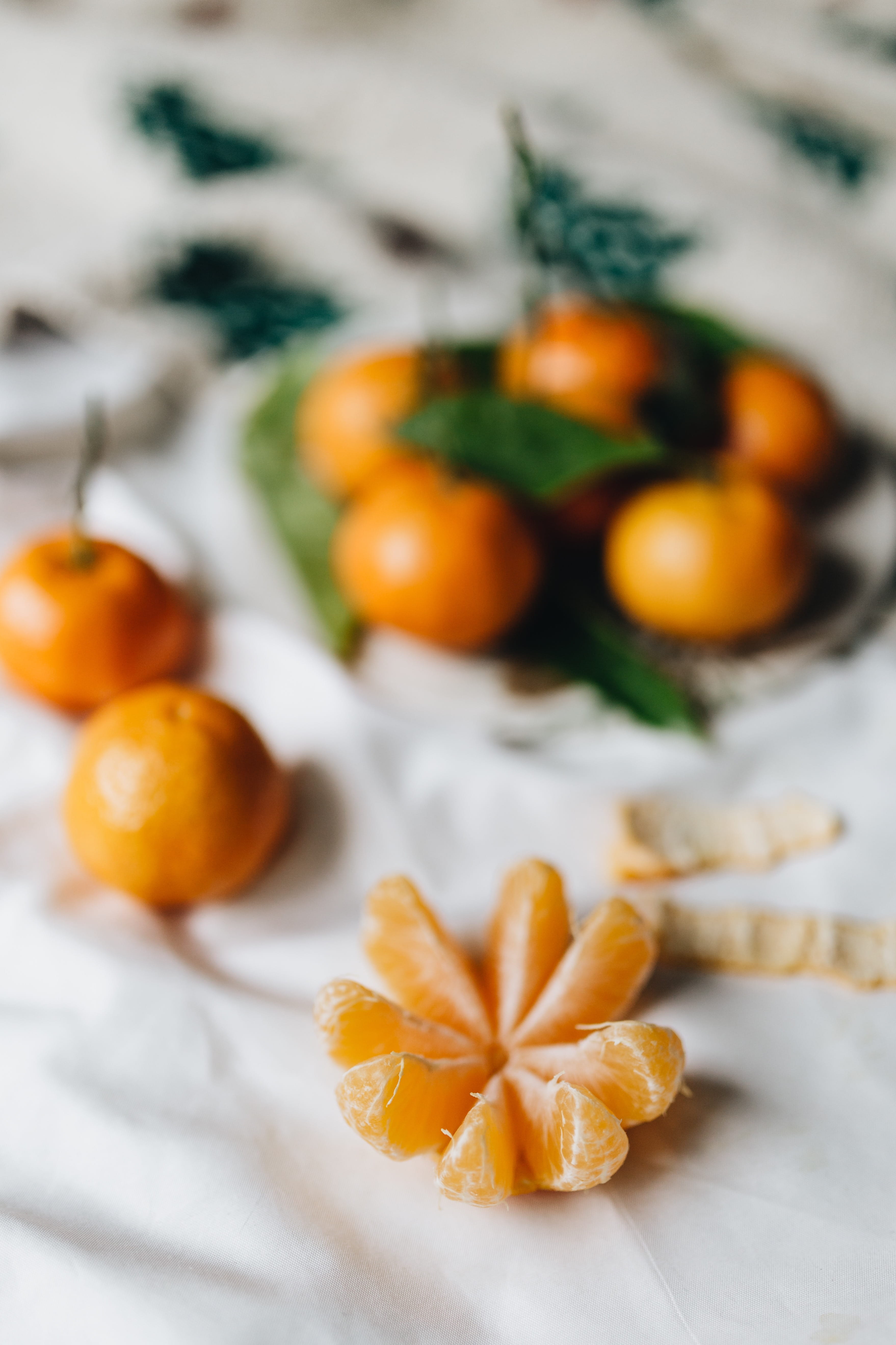 still life, healthy eating, mandarin, orange - fruit, orange, focus on foreground, flat, fruit, flatlay, orange color, celebration, citrus, winter cherry, Phone HD Wallpaper