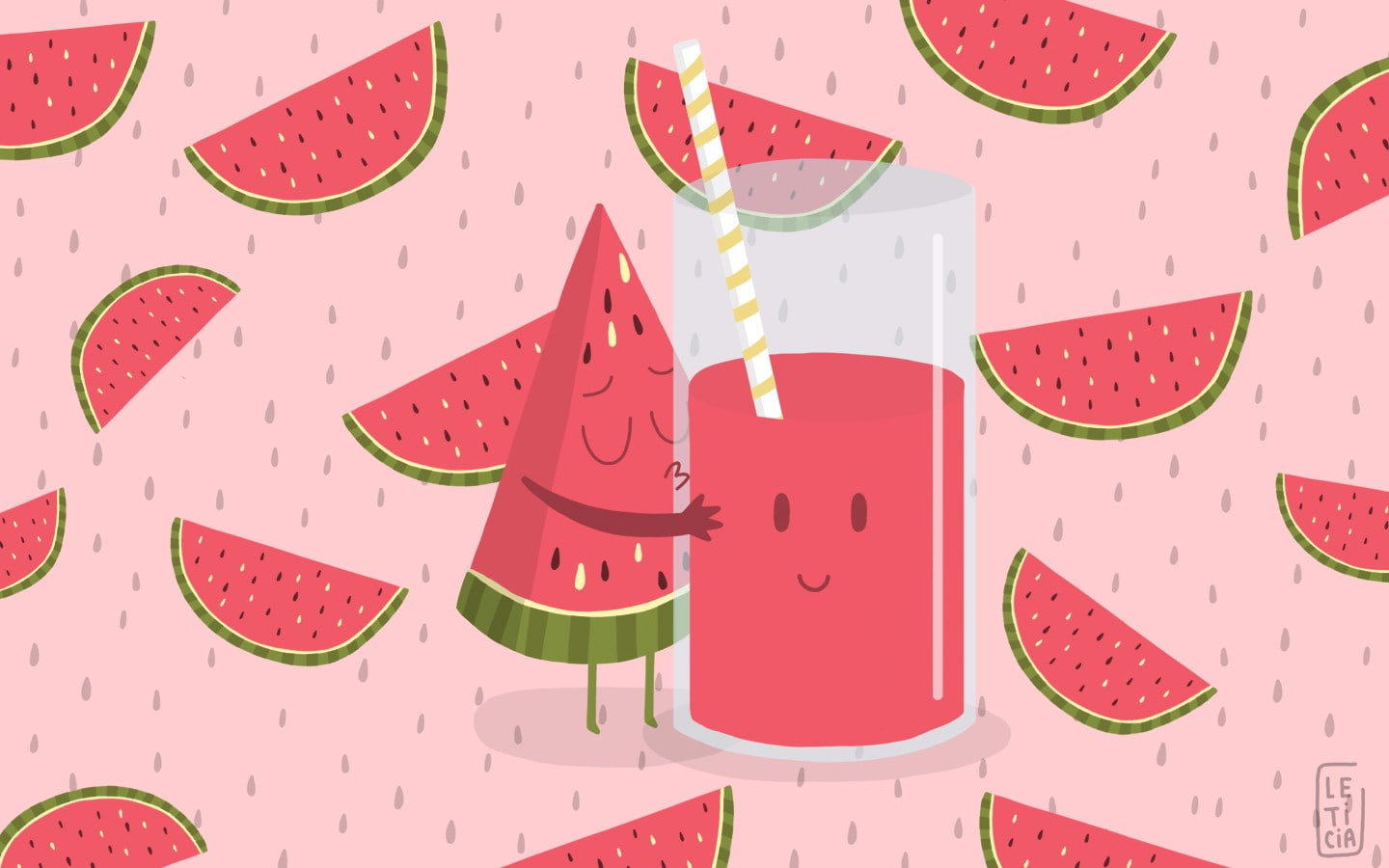 watermelons, 720P, comic art, drawing, HD Wallpaper