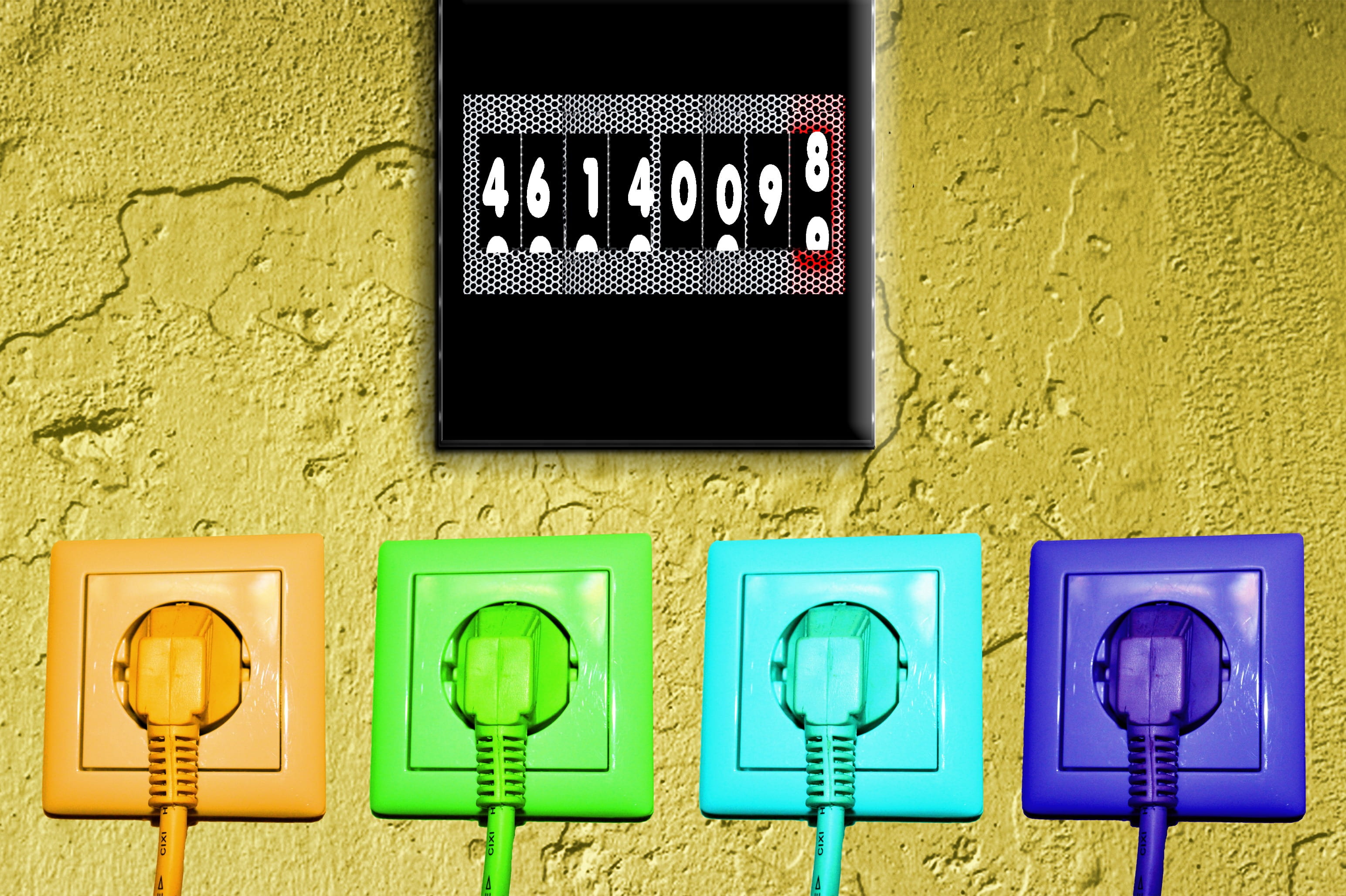 power cable, consumption, 2K, cable, built structure, assorted, plugs, performance, energy, communication, yellow, current, electricity, meter box, save, HD Wallpaper