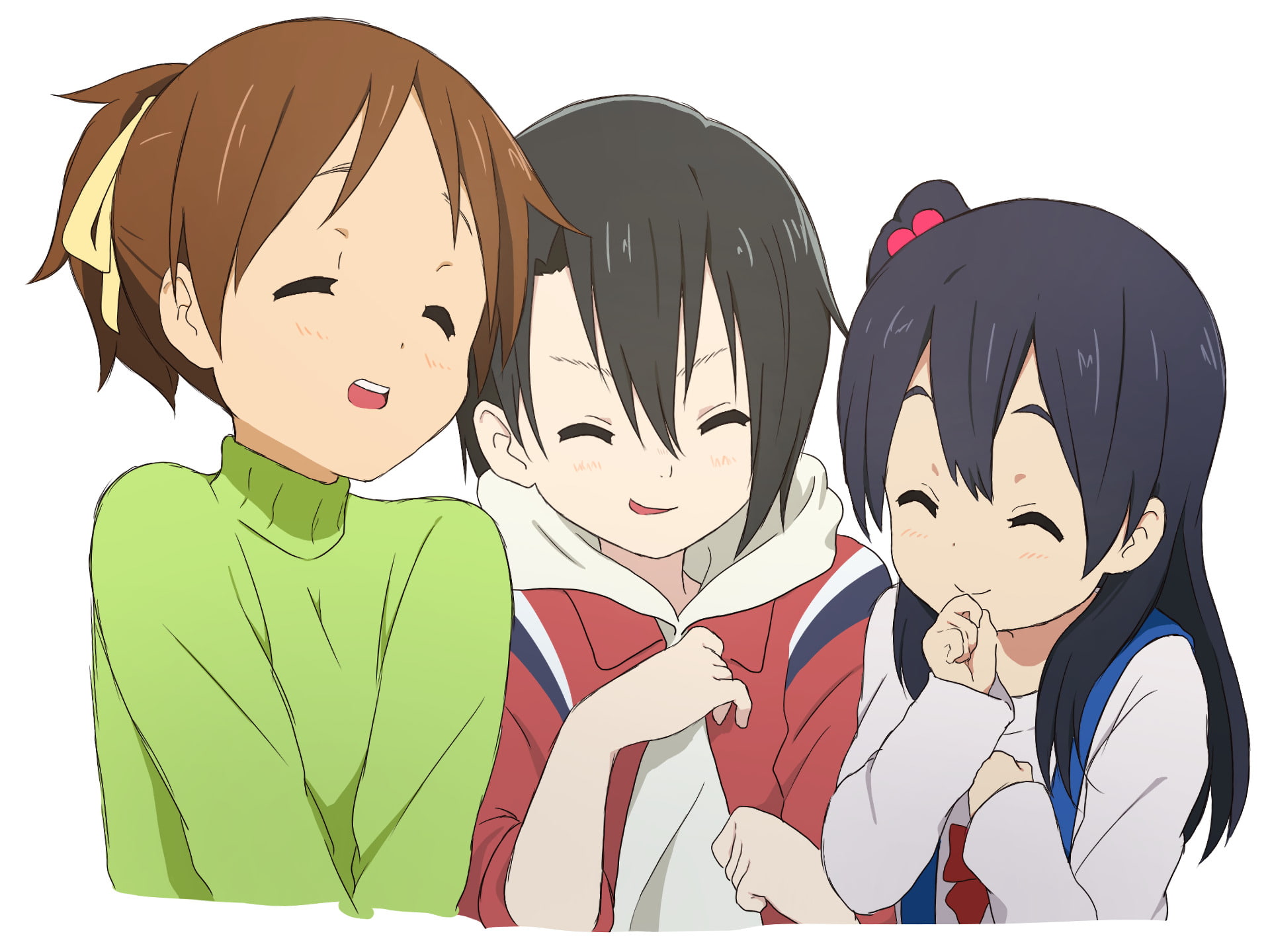 Ui Hirasawa, Anko Kitashirakawa, Crossover, Anime, 1080P, Yuzuru Nishimiya, HD Wallpaper