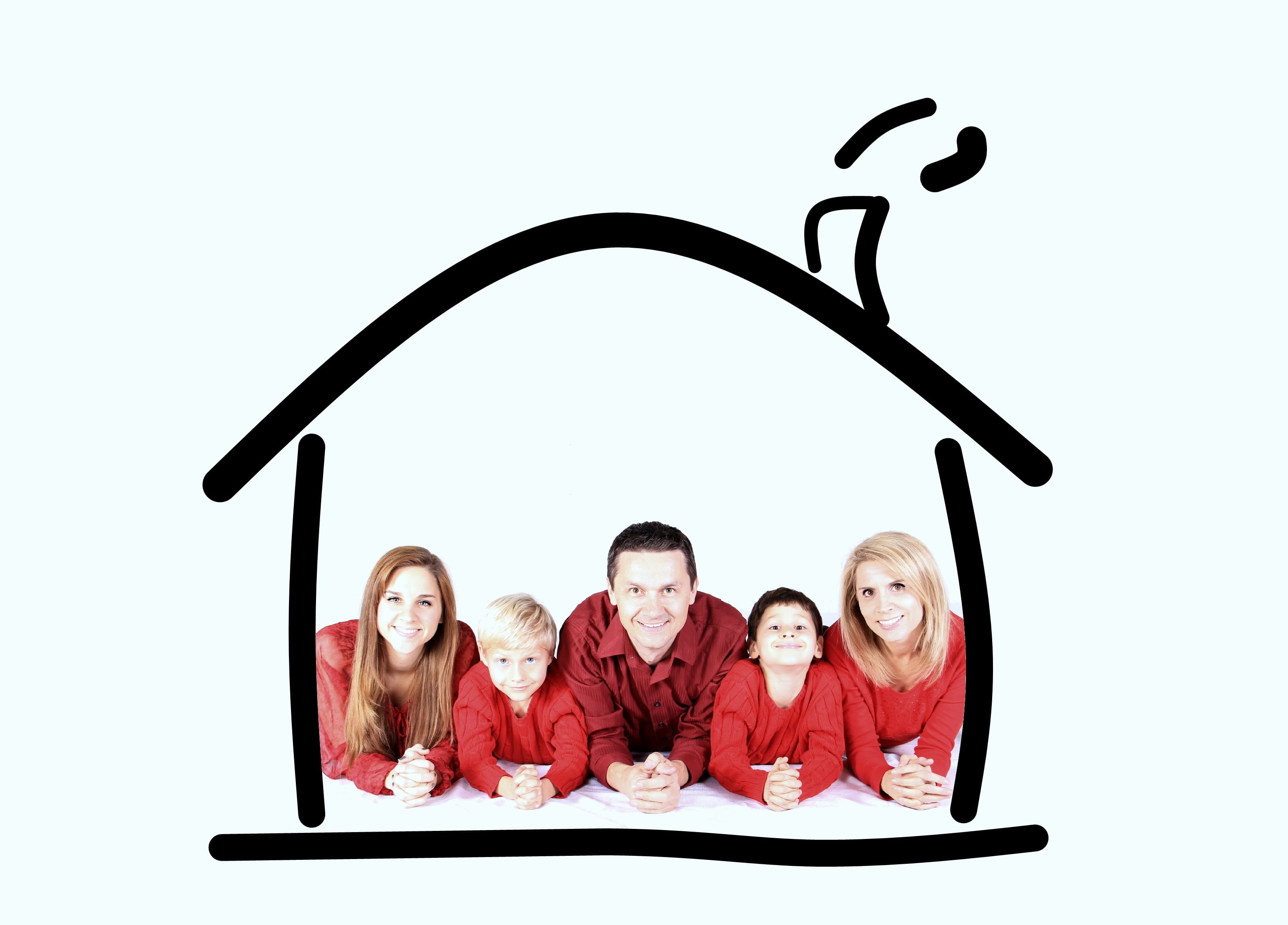 happy family at home, real estate, together, wife, protection, emotion, happy family, adult, smile, parents, females, people, insurance, young women, headshot, HD Wallpaper