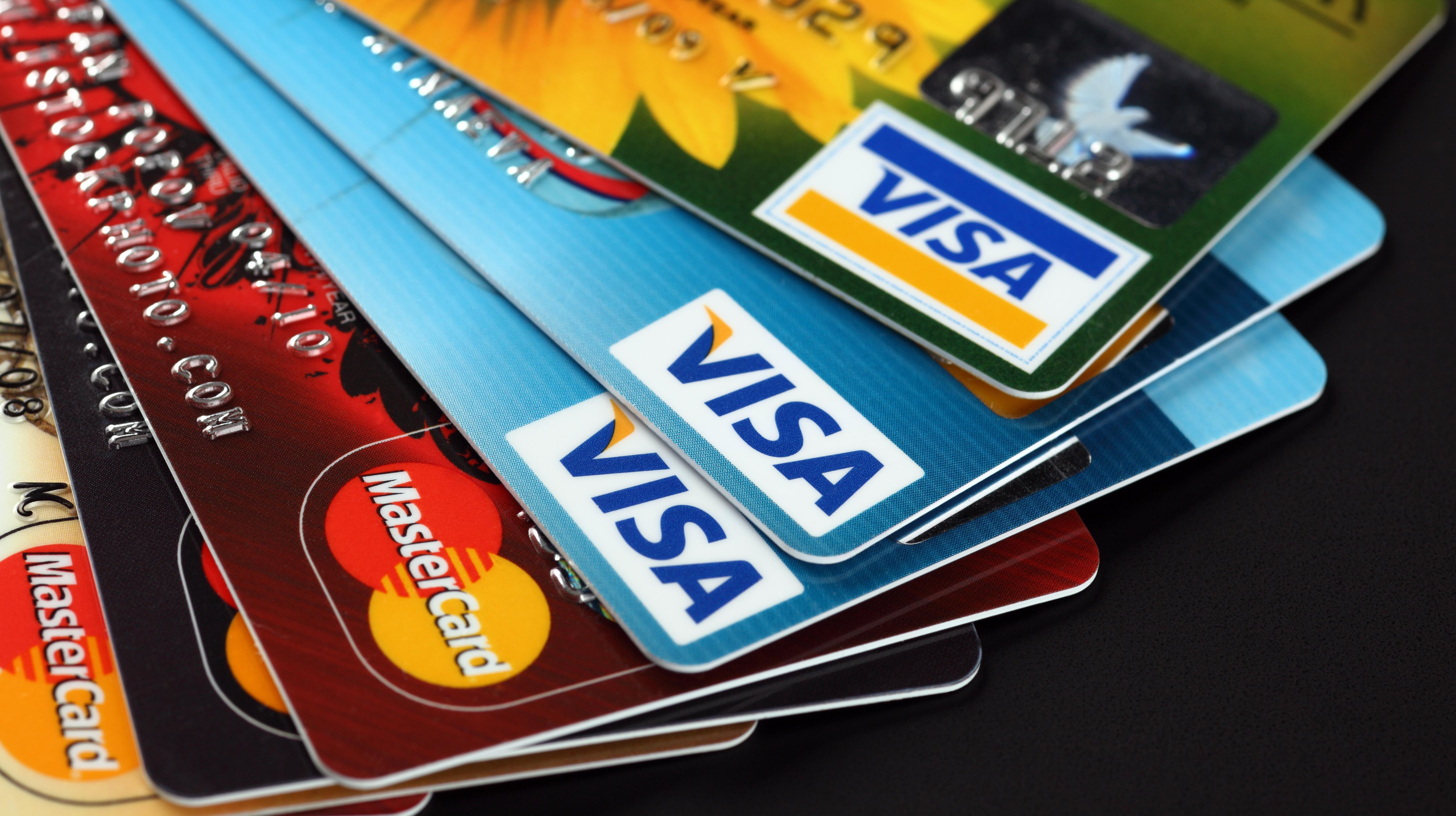5K, plastic, money, credit cards, Visa, HD Wallpaper