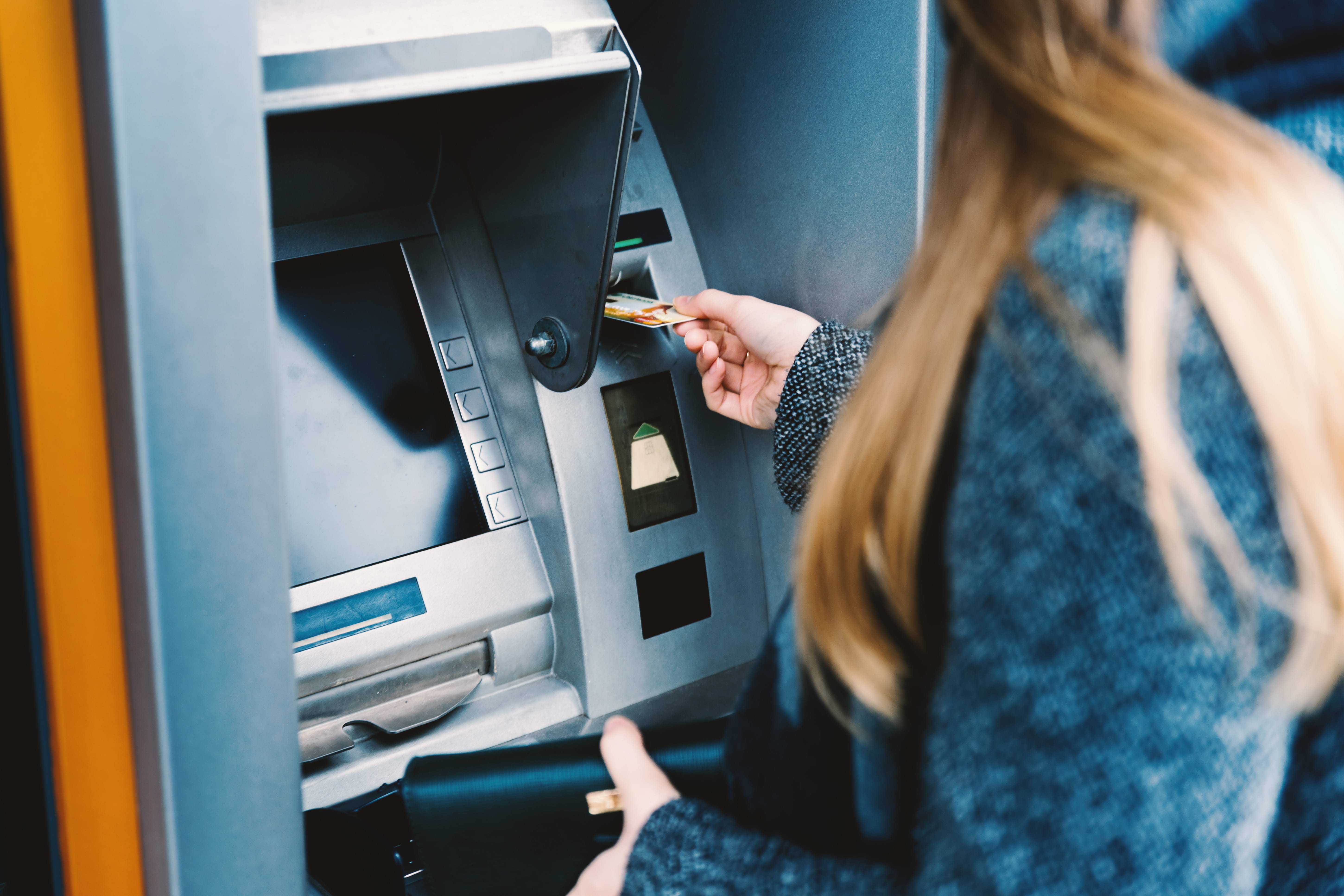 card, money, human hand, technology, selective focus, adult, banking, business, women, atm, hand, close-up, real people, human body part, hairstyle, young, HD Wallpaper