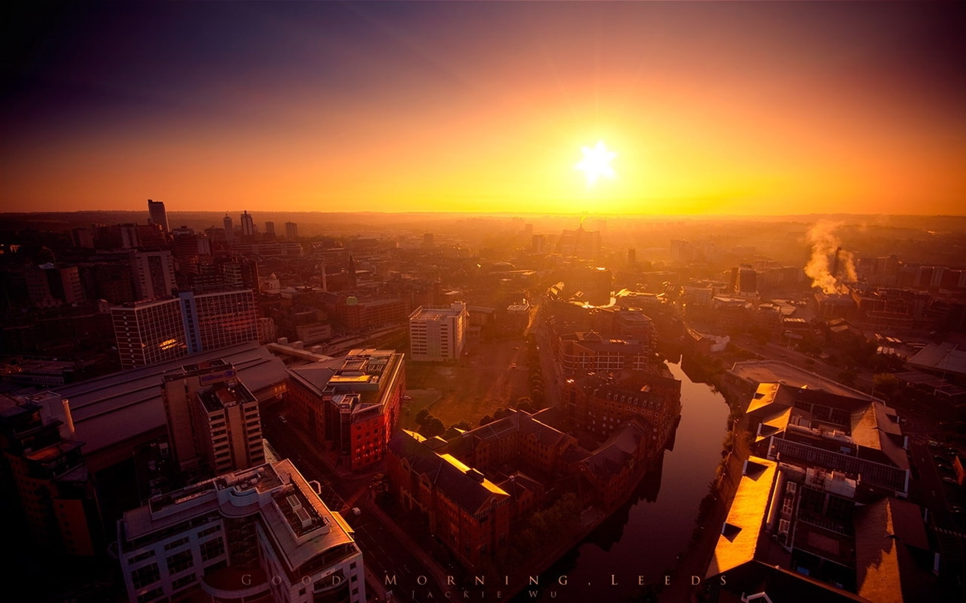 unido, amanecer, 1080P, reino, inglaterra, europa, leeds, HD Wallpaper