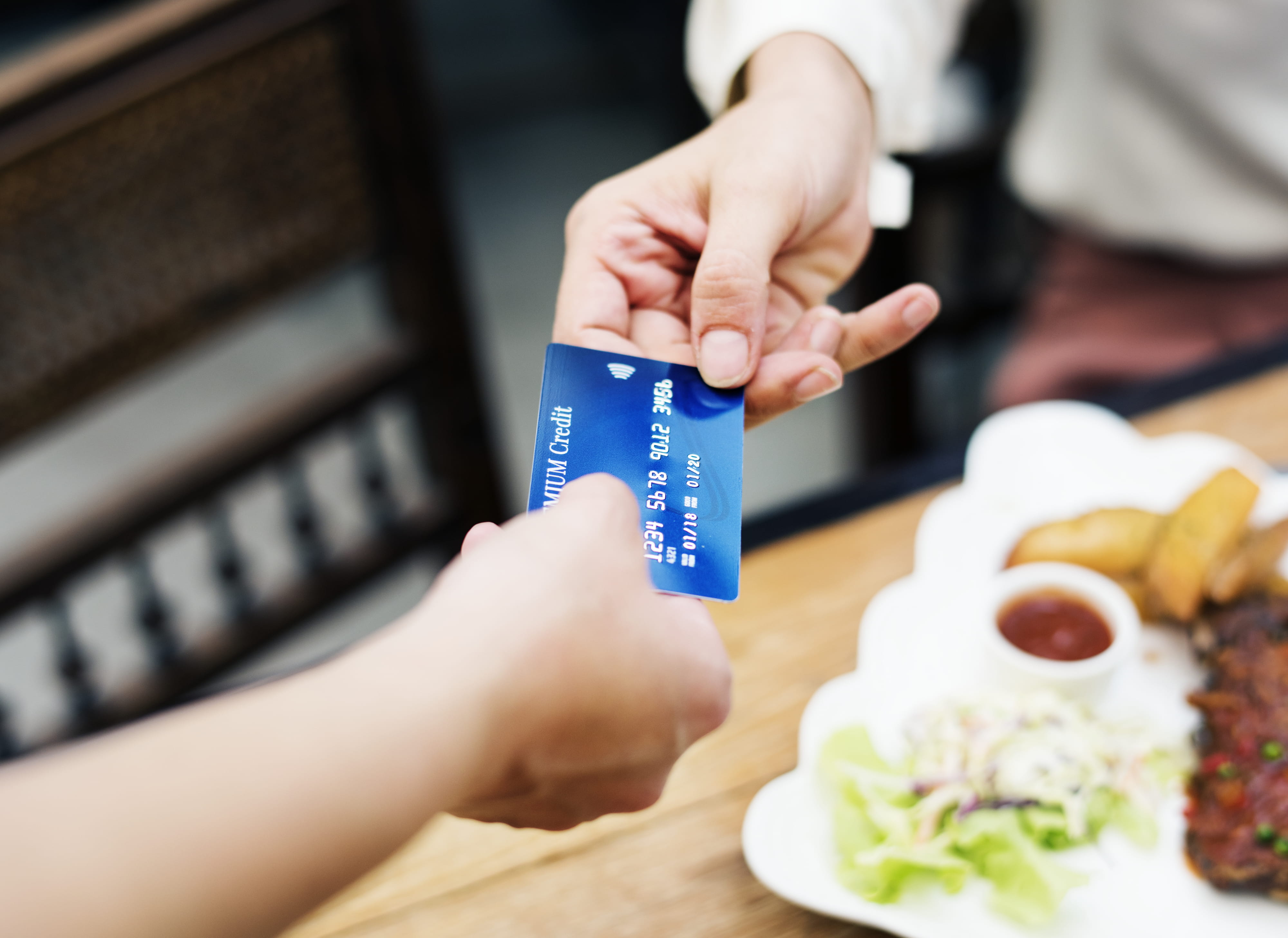 two, credit card, holding, money, eat, customer, dining, dinner, two people, women, indoors, paying, human hand, technology, food, closeup, temptation, HD Wallpaper