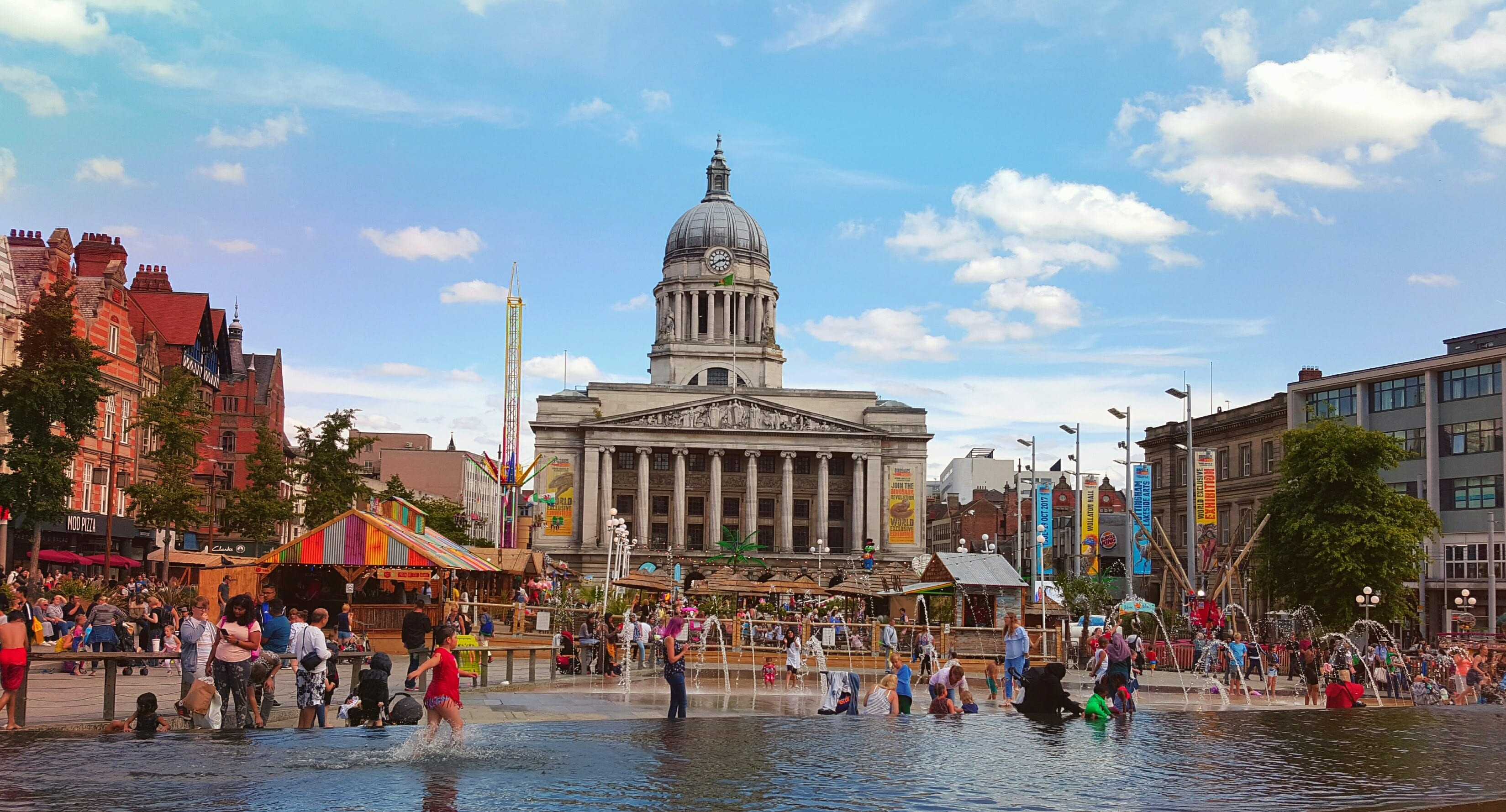 travel destinations, water, tourism, people, real people, town, travel, market square, building, town hall, crowd, religion, shopping, dome, place of worship, HD Wallpaper