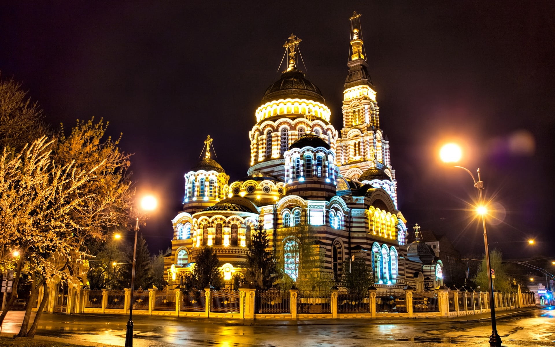 1080P, blue, sky, city, moscow, dark, orthodox, orthodox Church, urban Scene, christianity, travel Destinations, outdoors, no people, temple - Building, HD Wallpaper