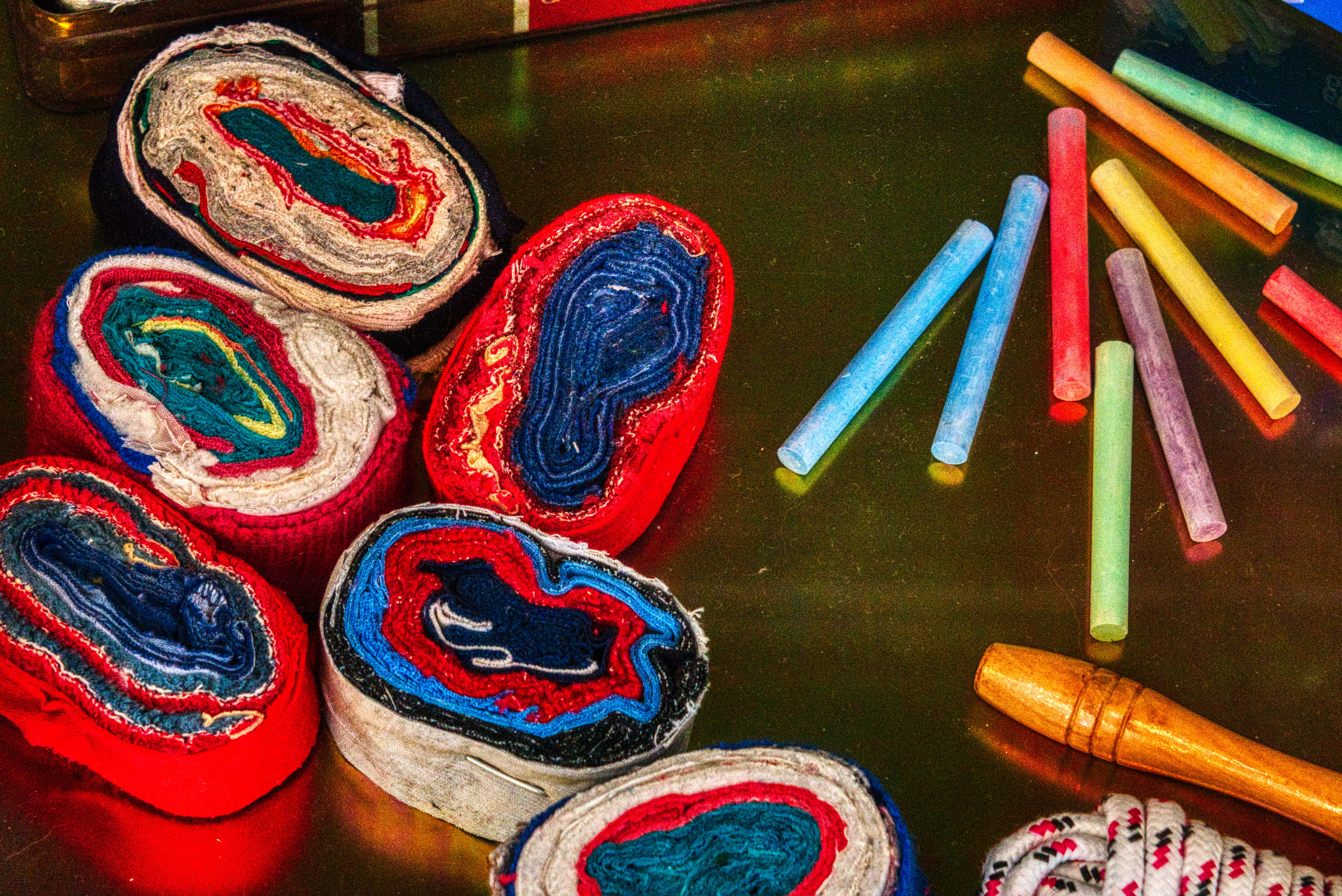 arrangement, writing instrument, dye, sweet, multi colored, indoors, candy, confectionery, art and craft equipment, table, 5K, bullet, variation, still life, HD Wallpaper