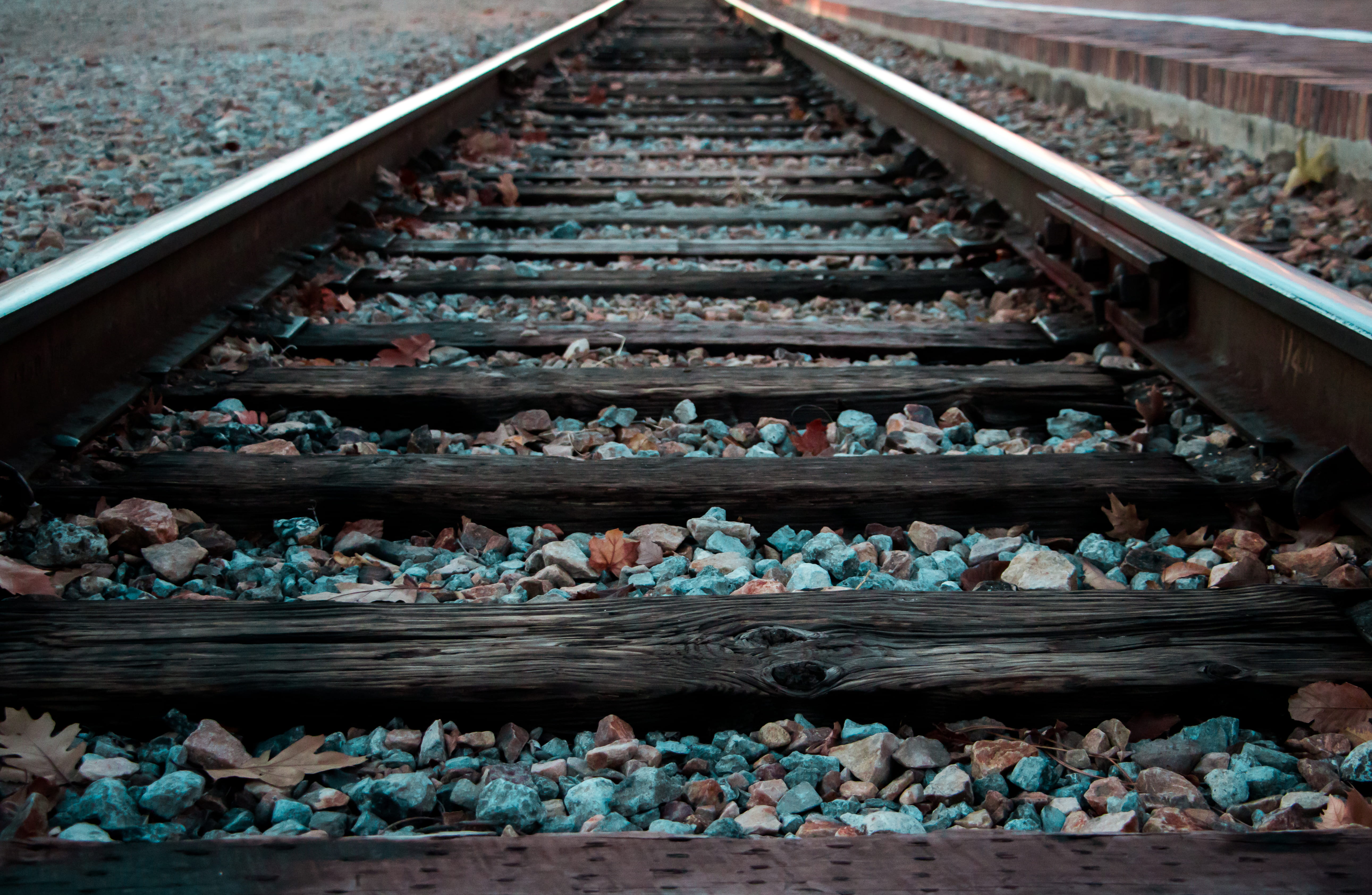 rail transportation, direction, rusty, wood, nature, idahome, track, united states, outdoors, traintracks, fallcolors, metro, diminishing perspective, grain, HD Wallpaper
