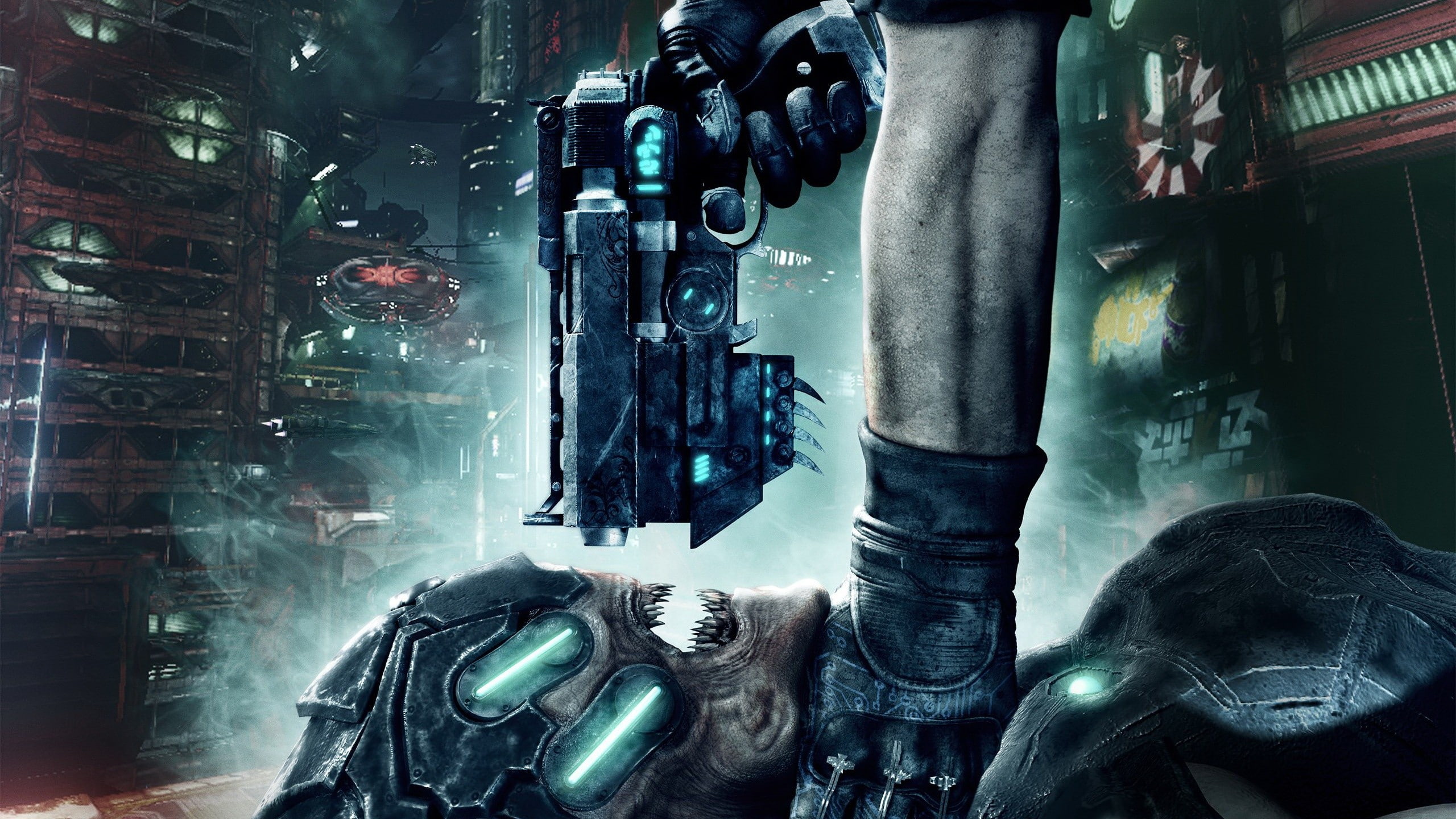 2K, handgun, monster, prey, video games, pistol, hd, alien, HD Wallpaper