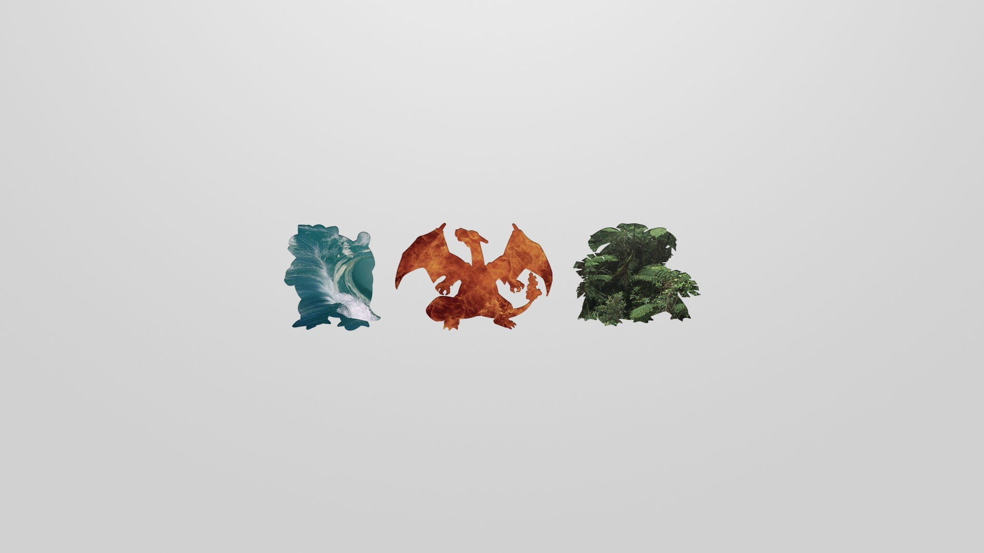 Pokémon, 1080P, growth, white background, copy space, venusaur, leaves, no people, video games, nature, plant part, charizard, autumn, freshness, vulnerability, HD Wallpaper