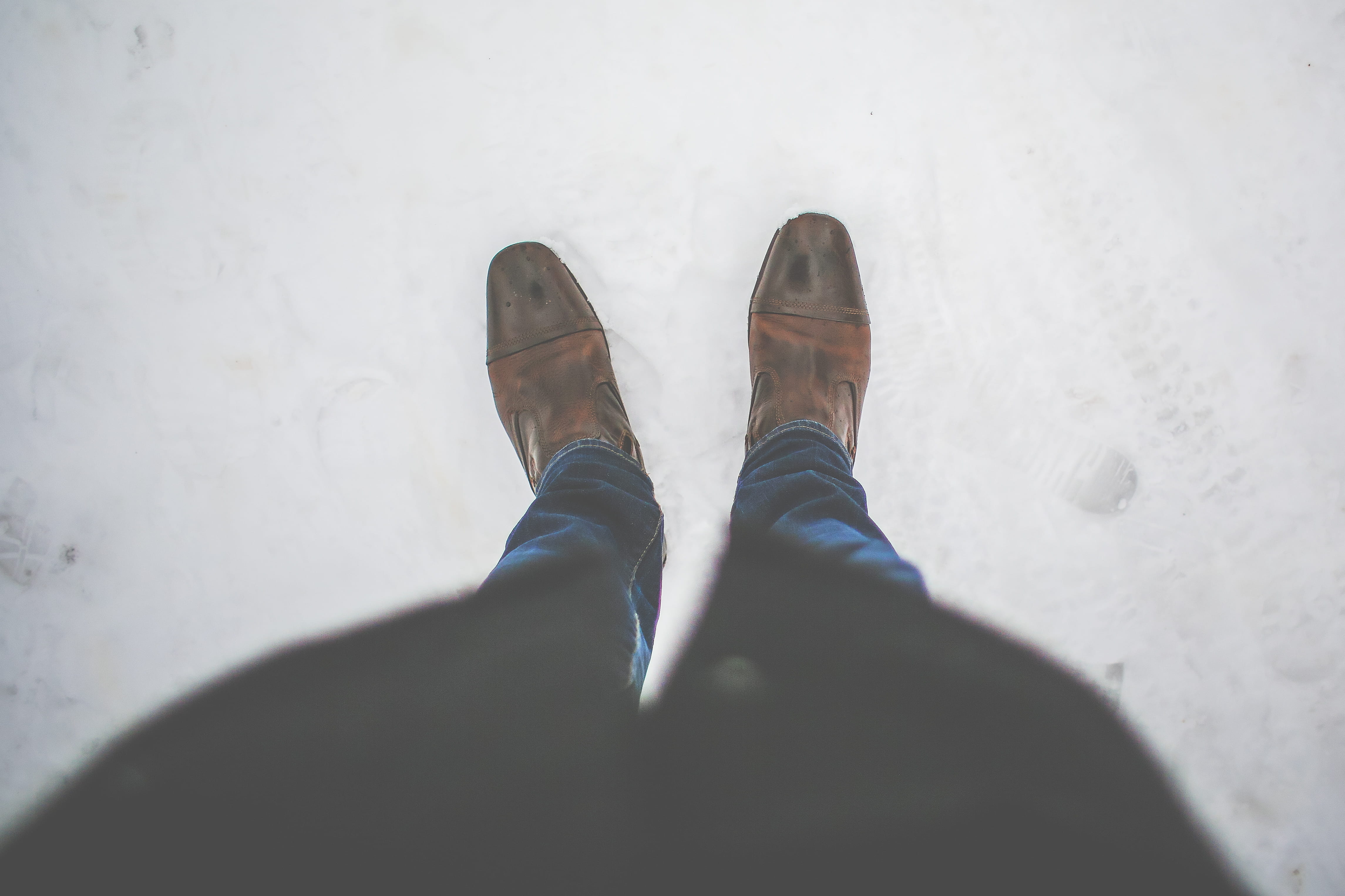 Shoes, gentleman, people, human Leg, adult, man, low section, wear, males, Leather, outdoors, high angle view, human body part, winter, casual clothing, HD Wallpaper