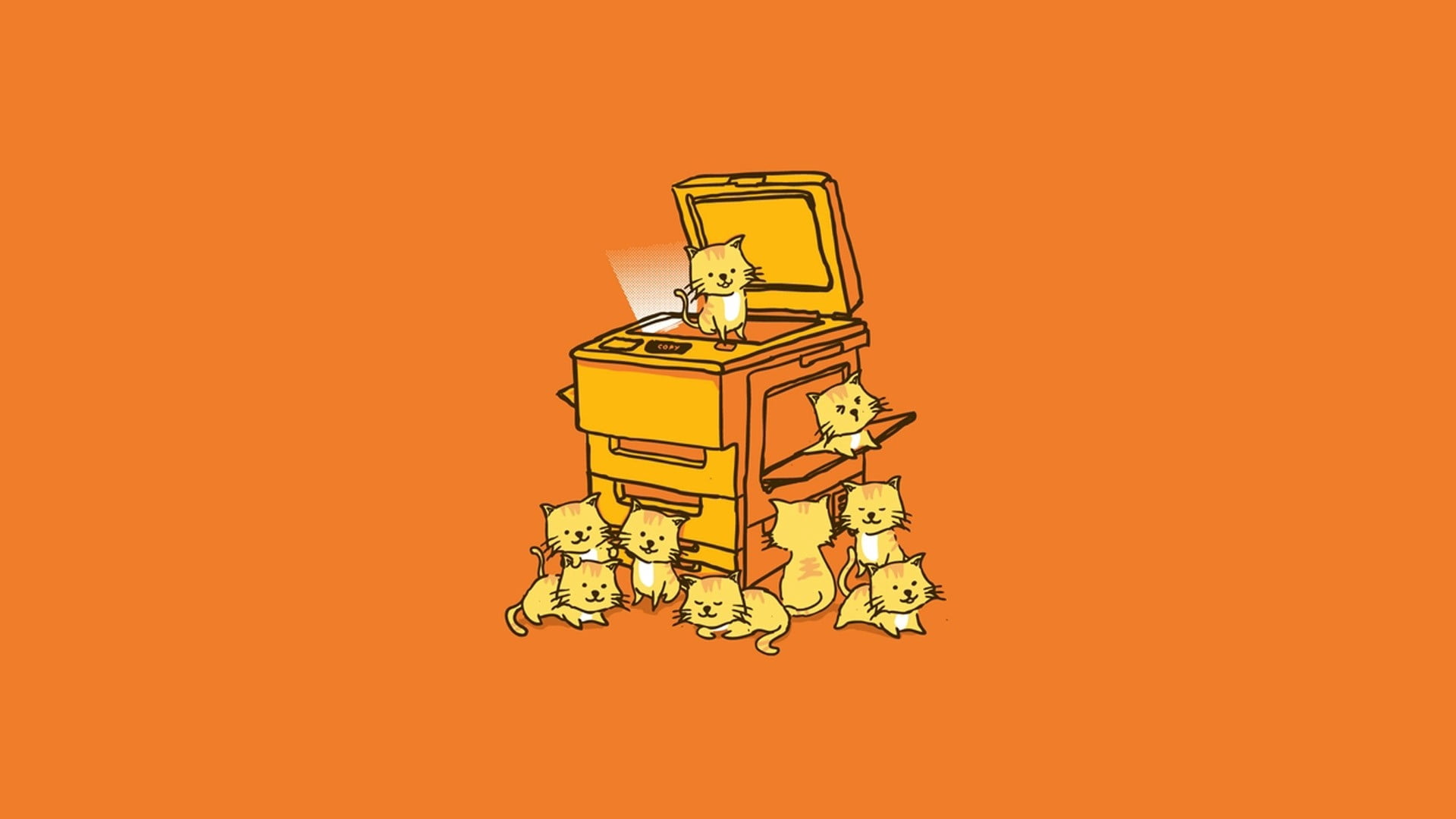 orange background, lighting equipment, gift, backgrounds, still life, no people, 1080P, orange color, kittens, technology, yellow, ornate, retro styled, HD Wallpaper