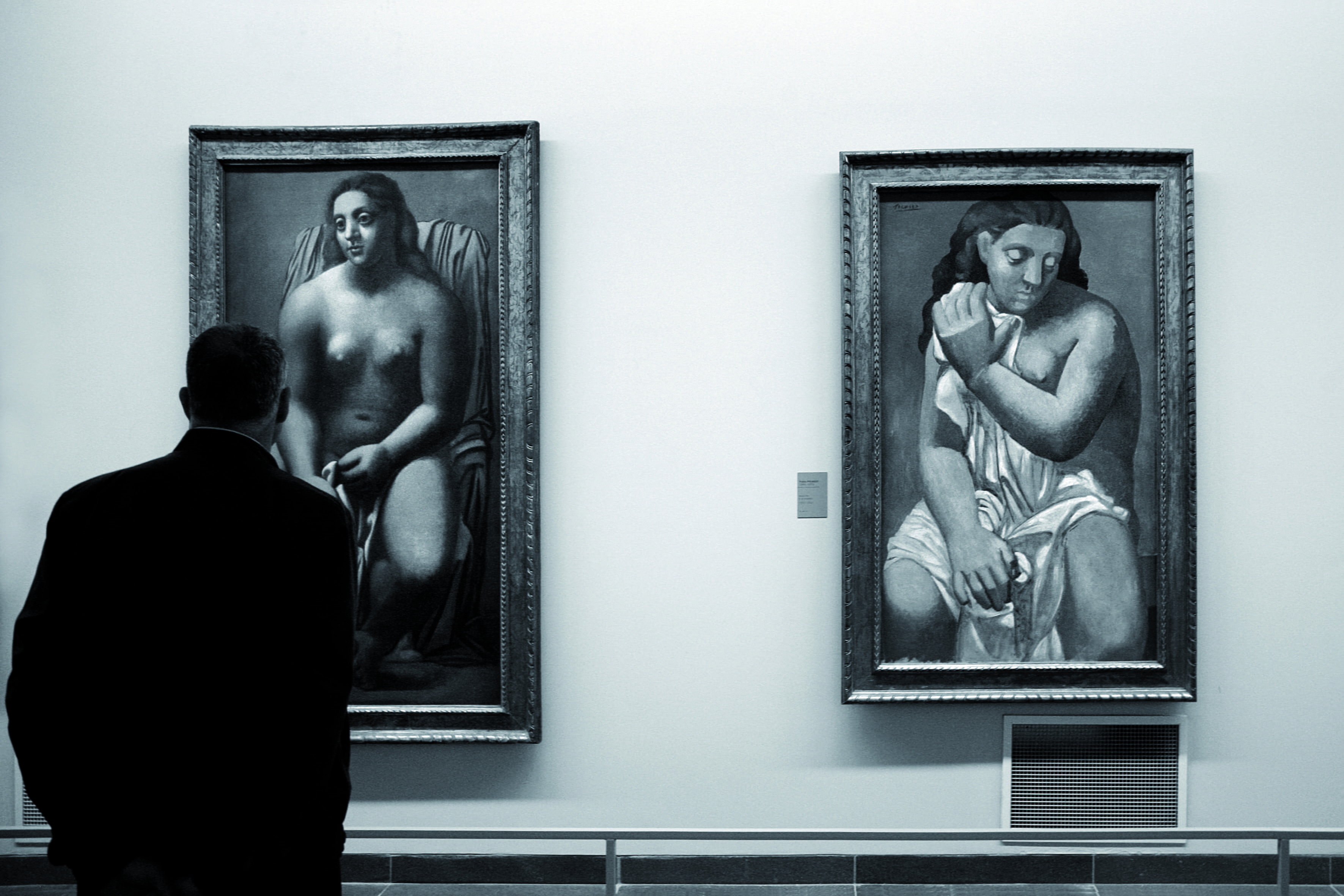 looking, art gallery, face, architecture, appreciating, male likeness, indoors, female likeness, people, sculpture, men, art, suit, paris, sketch, religion, HD Wallpaper