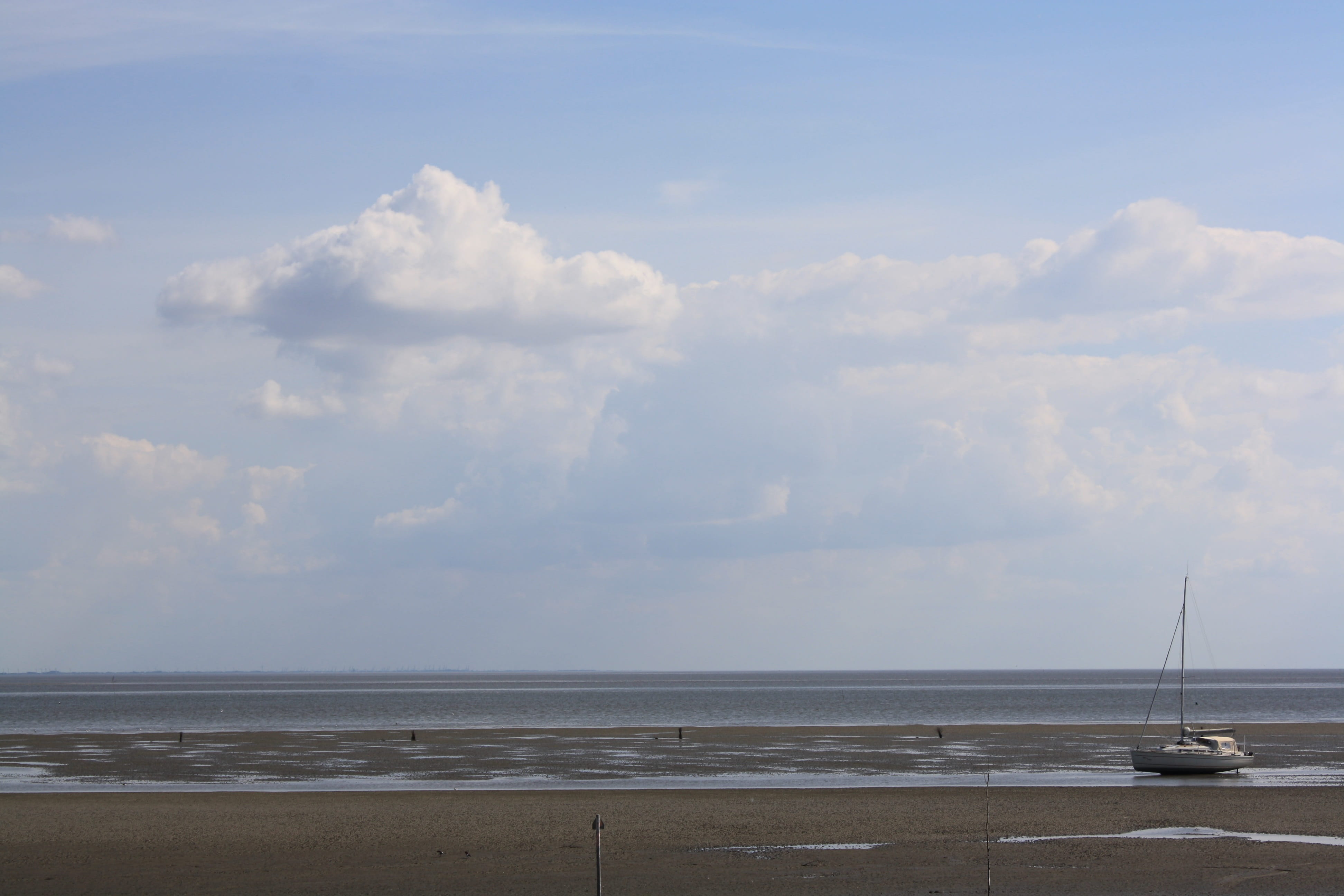 Donate, cloud - sky, neuwerk, Coffee, day, beach, 4K, Paypal, sky, tranquil scene, nautical vessel, outdoors, lower saxony, sailboat, land, water, boot, HD Wallpaper