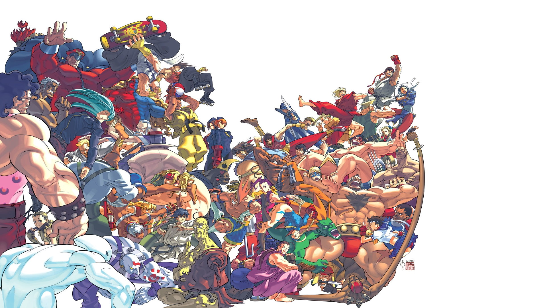 capcom, fighter, white, street, 1080P, video games, hd, HD Wallpaper