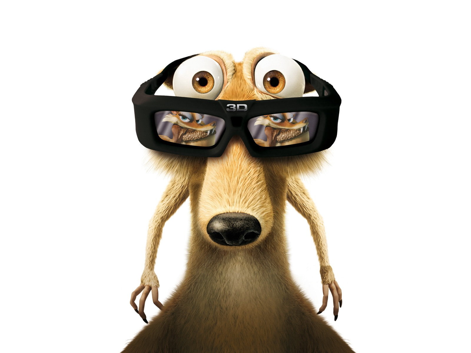 squirrel, 3d, 720P, d, movies, glasses, age, hd, ice, HD Wallpaper