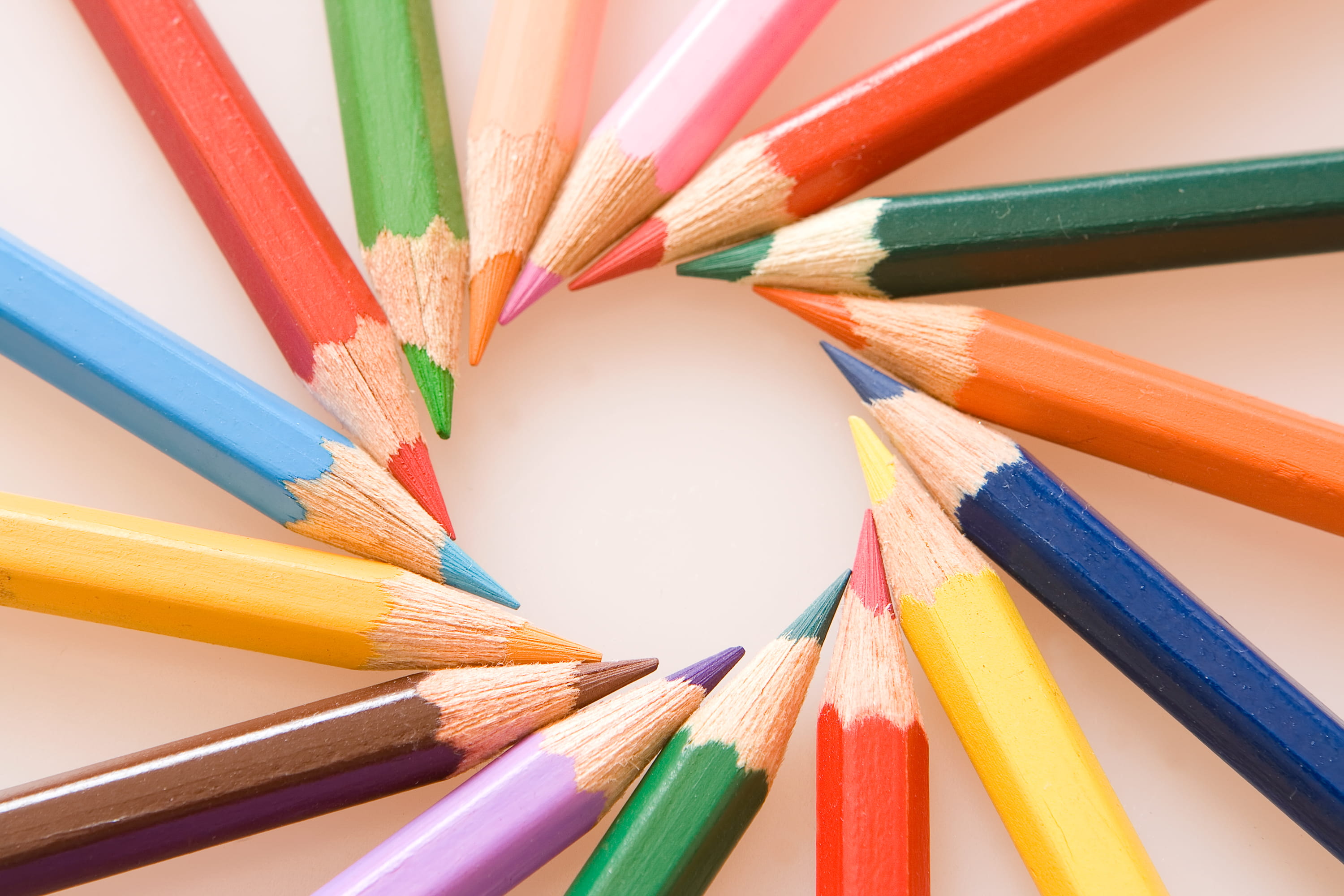 blue, spectrum, pencil, red, colored, purple, background, wooden, wood - material, object, colour, paint, draw, indoors, college, education, order, pen, HD Wallpaper
