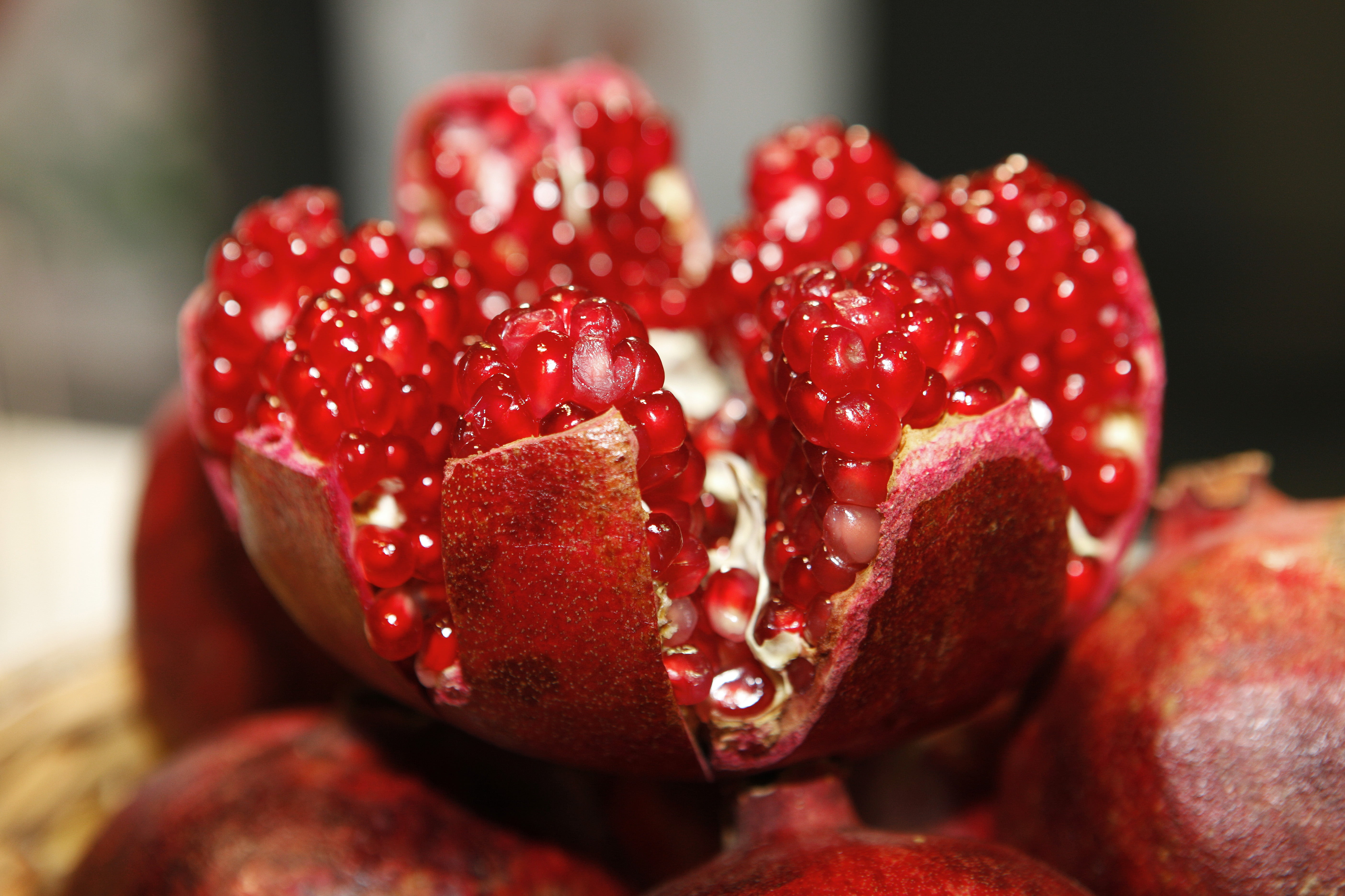 food And Drink, food, indoors, pomegranate seed, still life, close-up, healthy Eating, backgrounds, sweet Food, slice, nature, selective focus, juicy, gourmet, HD Wallpaper
