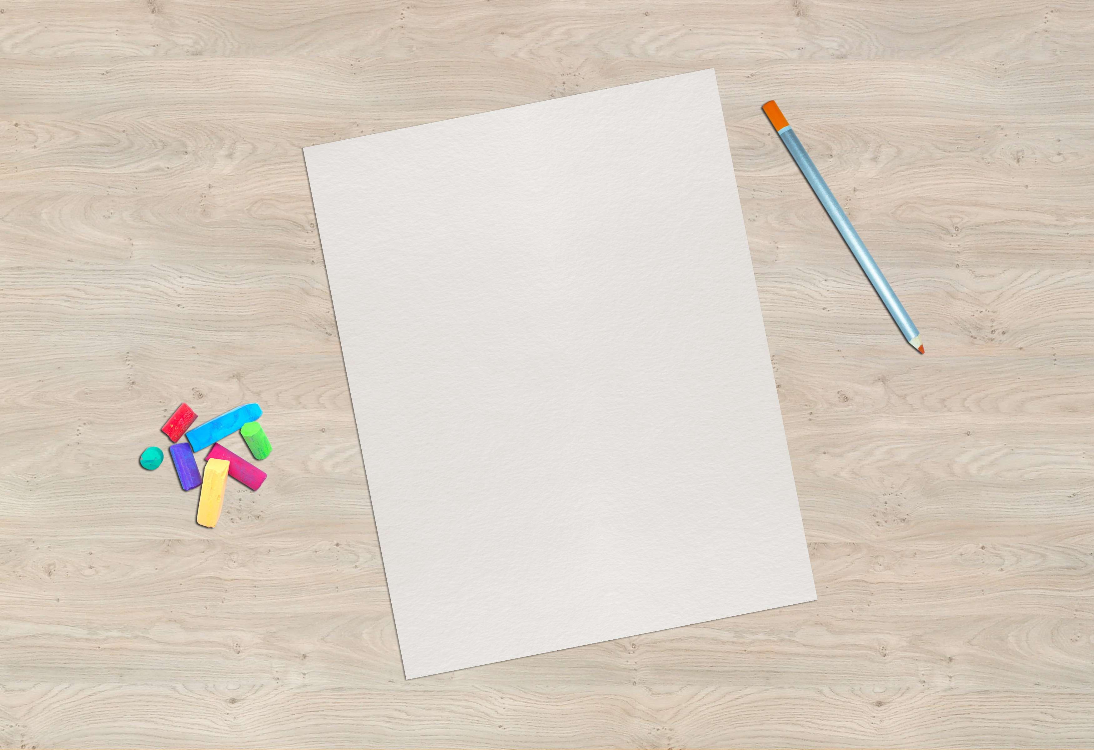 multi colored, chalks, pad, empty, offspring, wooden, wooden surface, still life, paper, people, sheet, childhood, high angle view, wood, table, wood - material, HD Wallpaper