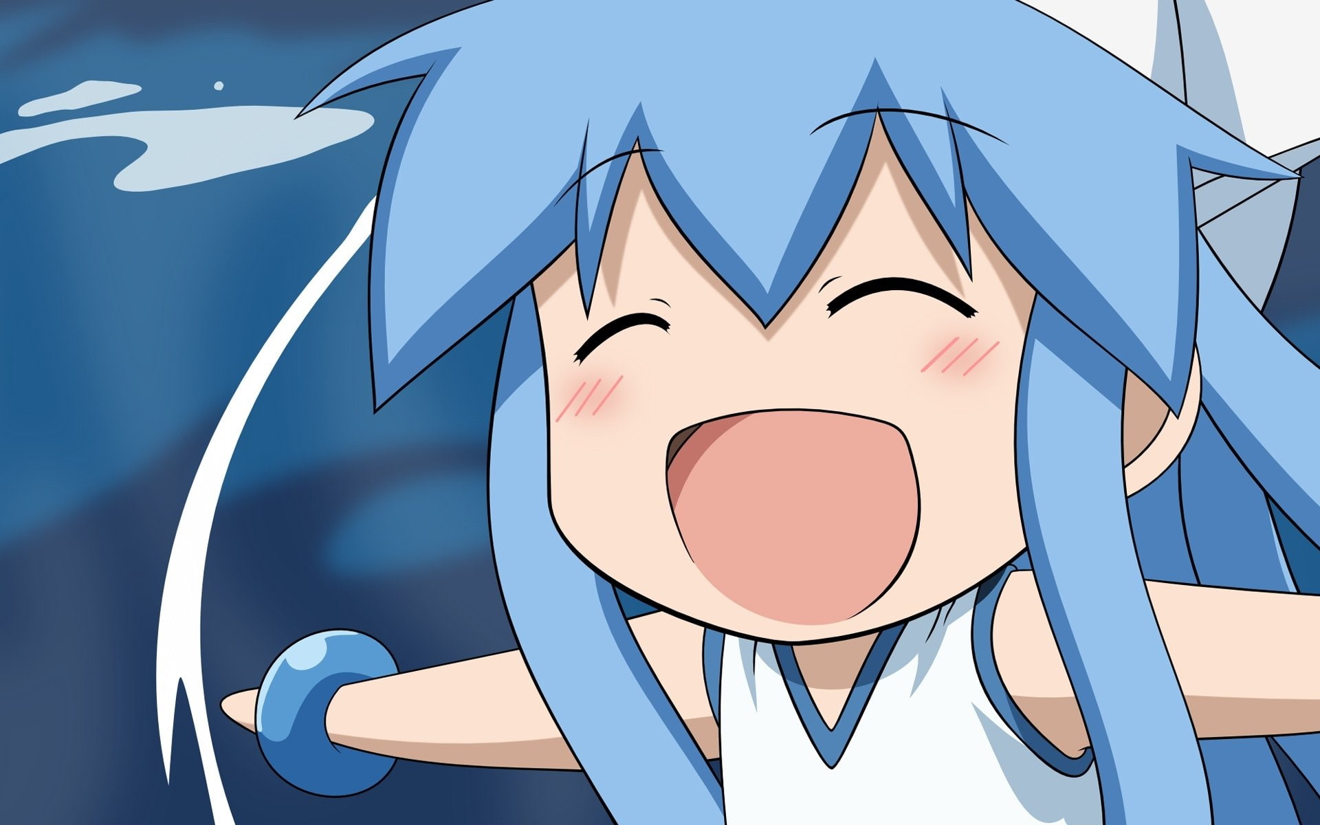 Squid Girl, Anime, Ika Musume, 1080P, HD Wallpaper
