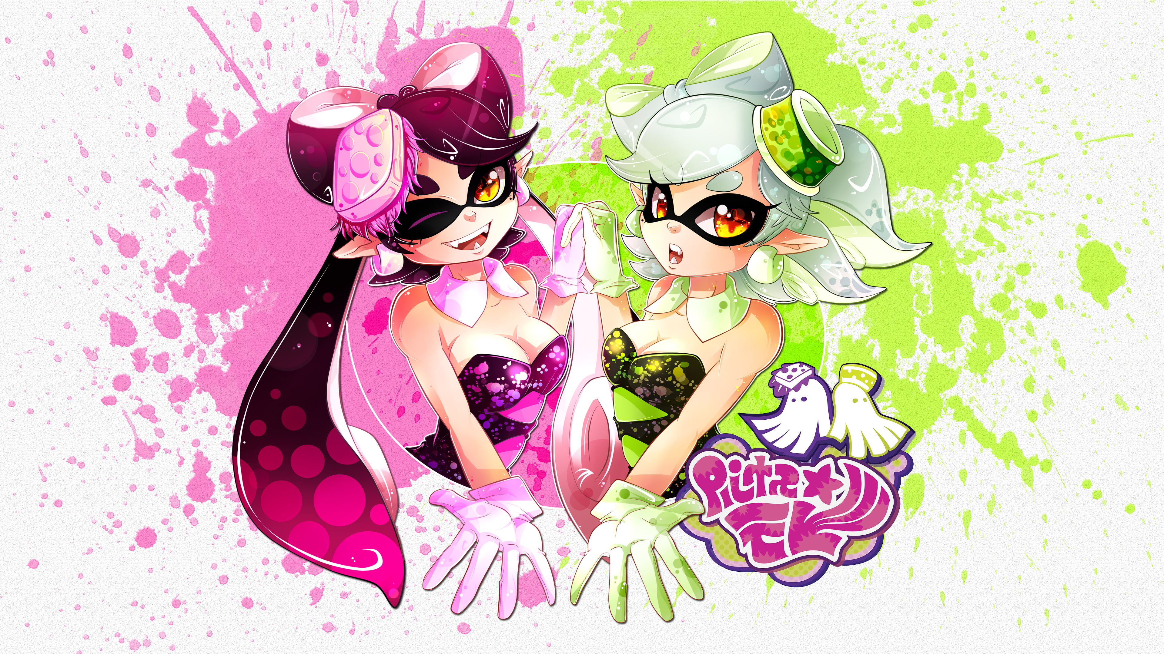 fashion, glasses, beauty, Squid Sisters, purple, nature, Callie, pink color, people, clothing, Marie, women, females, plant, adult, young adult, flower, HD Wallpaper