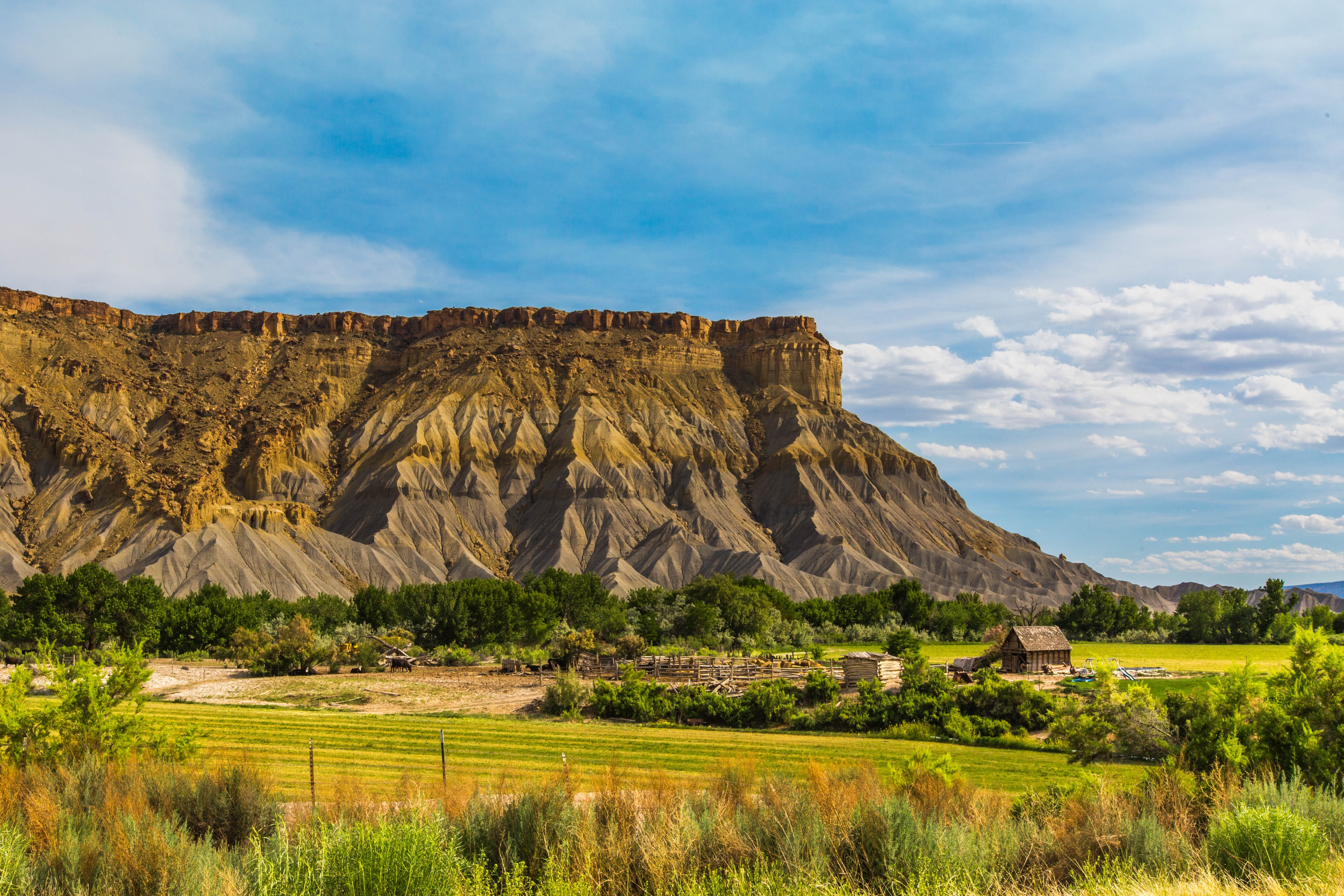 cowboy, america, adult, usa, prairie, utah, geology, water, tranquil scene, outdoor, travel, rural, historic, lifestyle, natural, western, solid, green, HD Wallpaper
