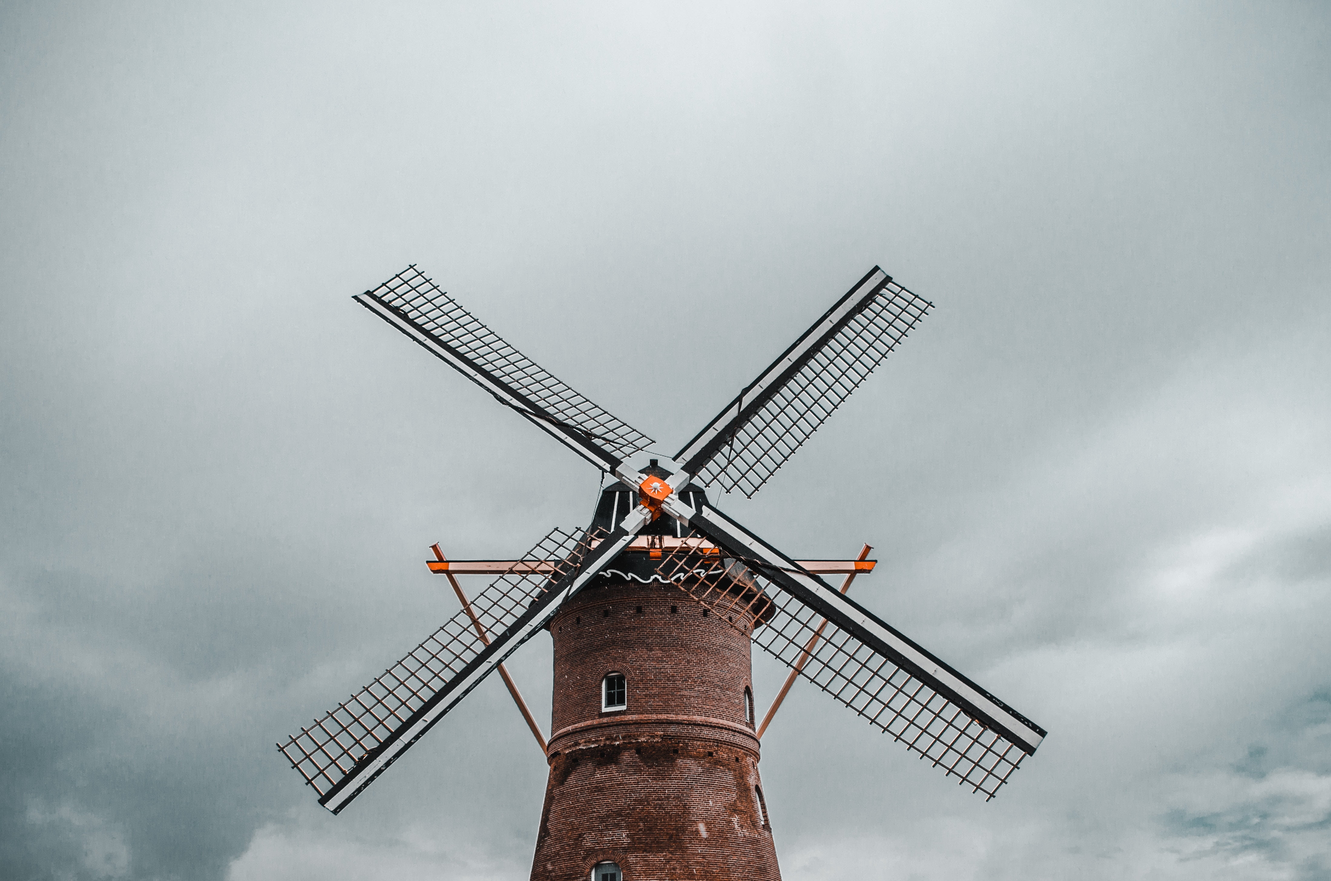 netherlands, mill, structure, 4K, cultures, windmill, wind power, turbine, black, travel, global communications, old, wings, renewable energy, sky, tower, HD Wallpaper