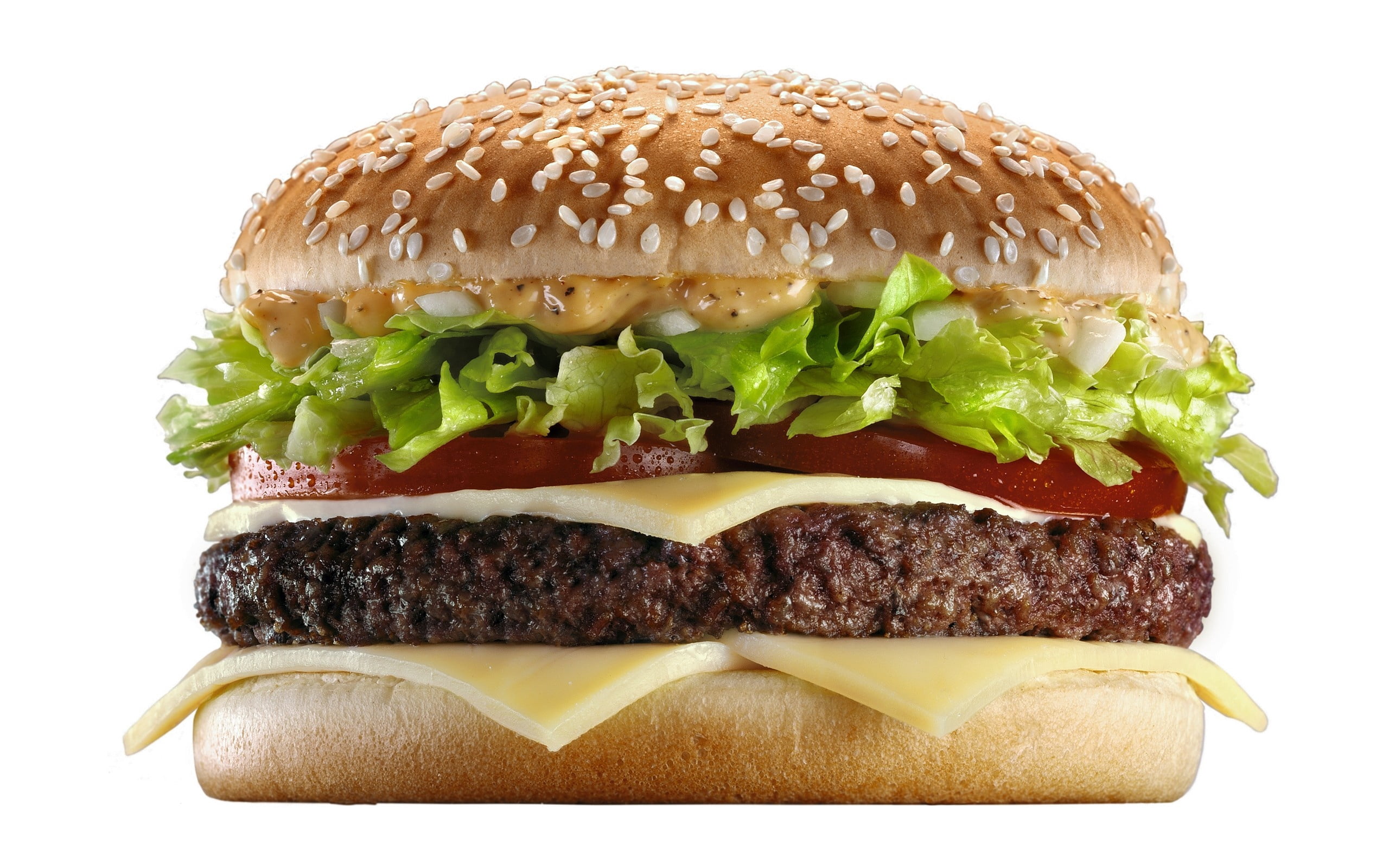 ready-to-eat, lettuce, onion, ketchup, fast Food, gourmet, isolated, no People, 2K, bun, grilled, cheese, backgrounds, snack, meal, lunch, food, large, HD Wallpaper