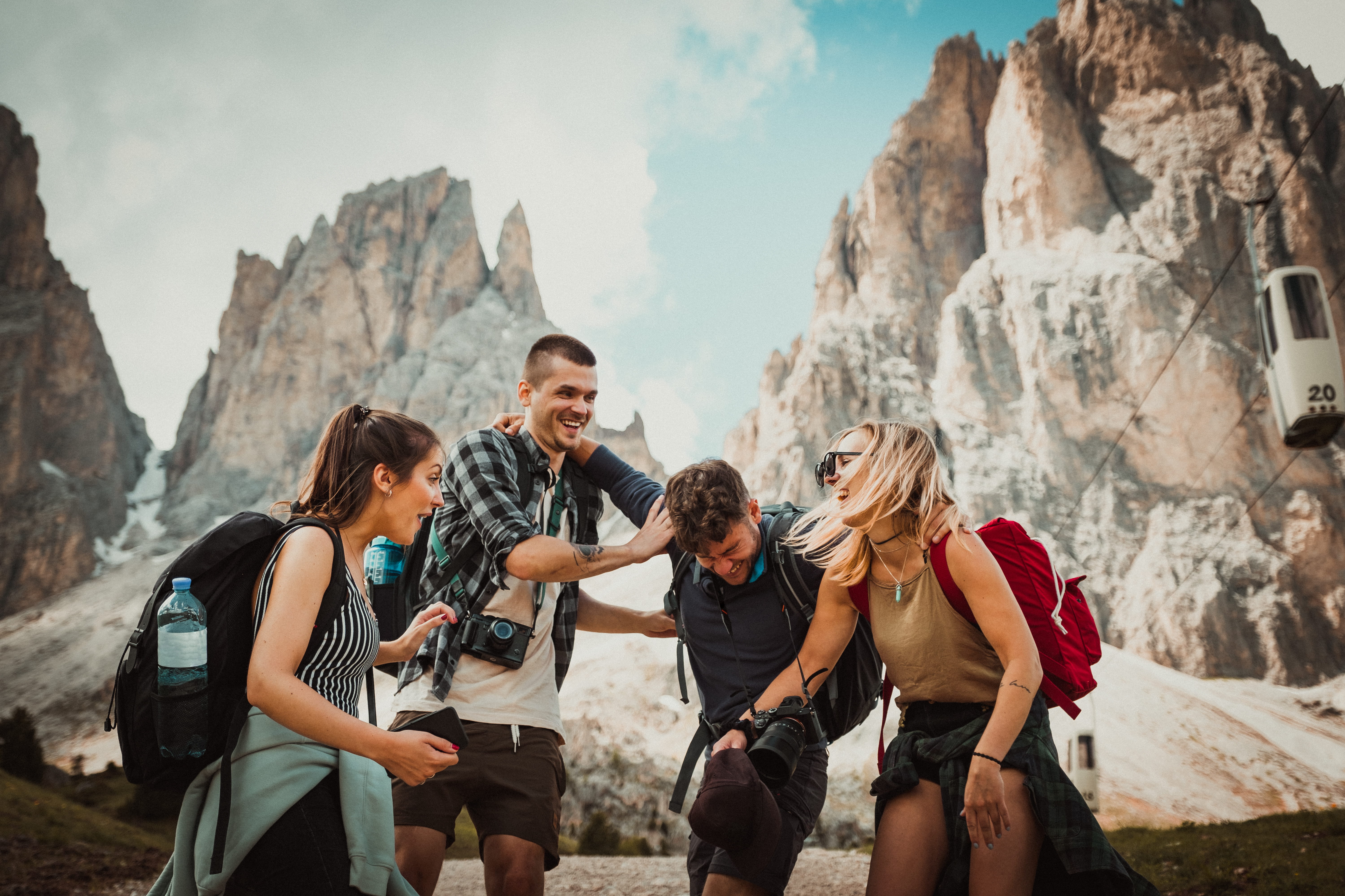 young Men, healthy Lifestyle, friend, young Adult, recreational Pursuit, backpack, mountain, vacations, copy Space, snapshot, extreme Terrain, footpath, HD Wallpaper