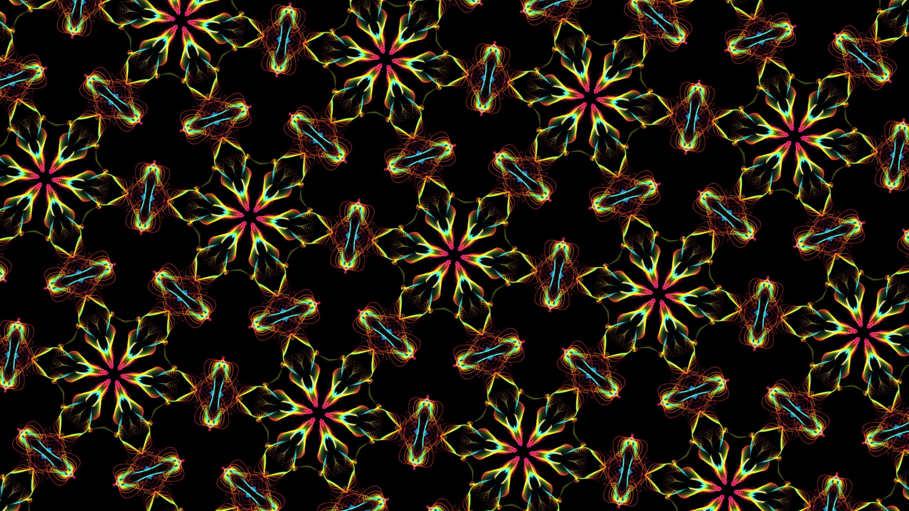 abundance, abstract, pattern, close-up, decoration, star shape, no people, trippy, holiday, christmas decoration, psychedelic, backgrounds, full frame, HD Wallpaper