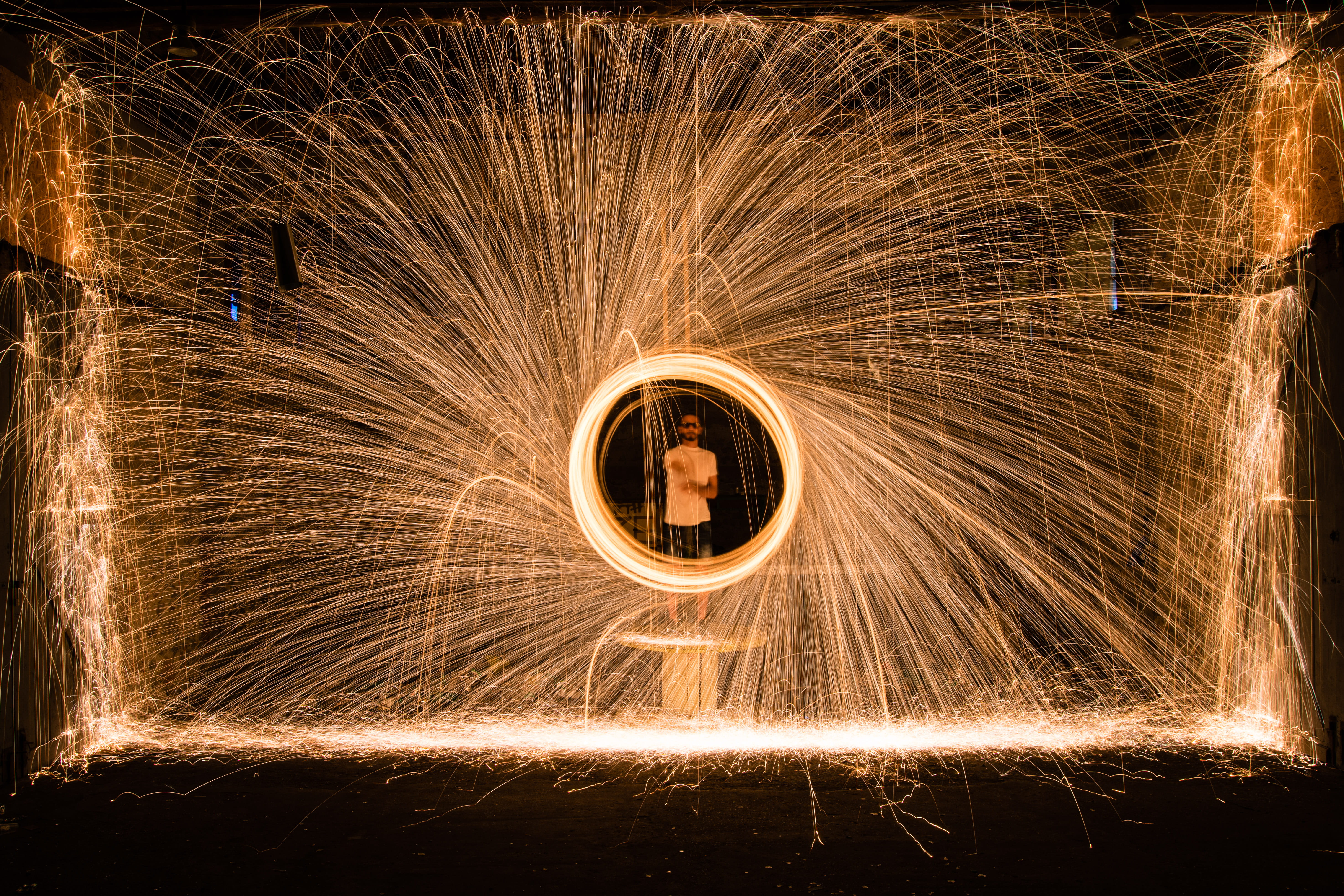 danger, communication, one person, artsy, glowing, graphic, outdoors, color, texture, spinning, front, long exposure, bright, blurred motion, HD Wallpaper