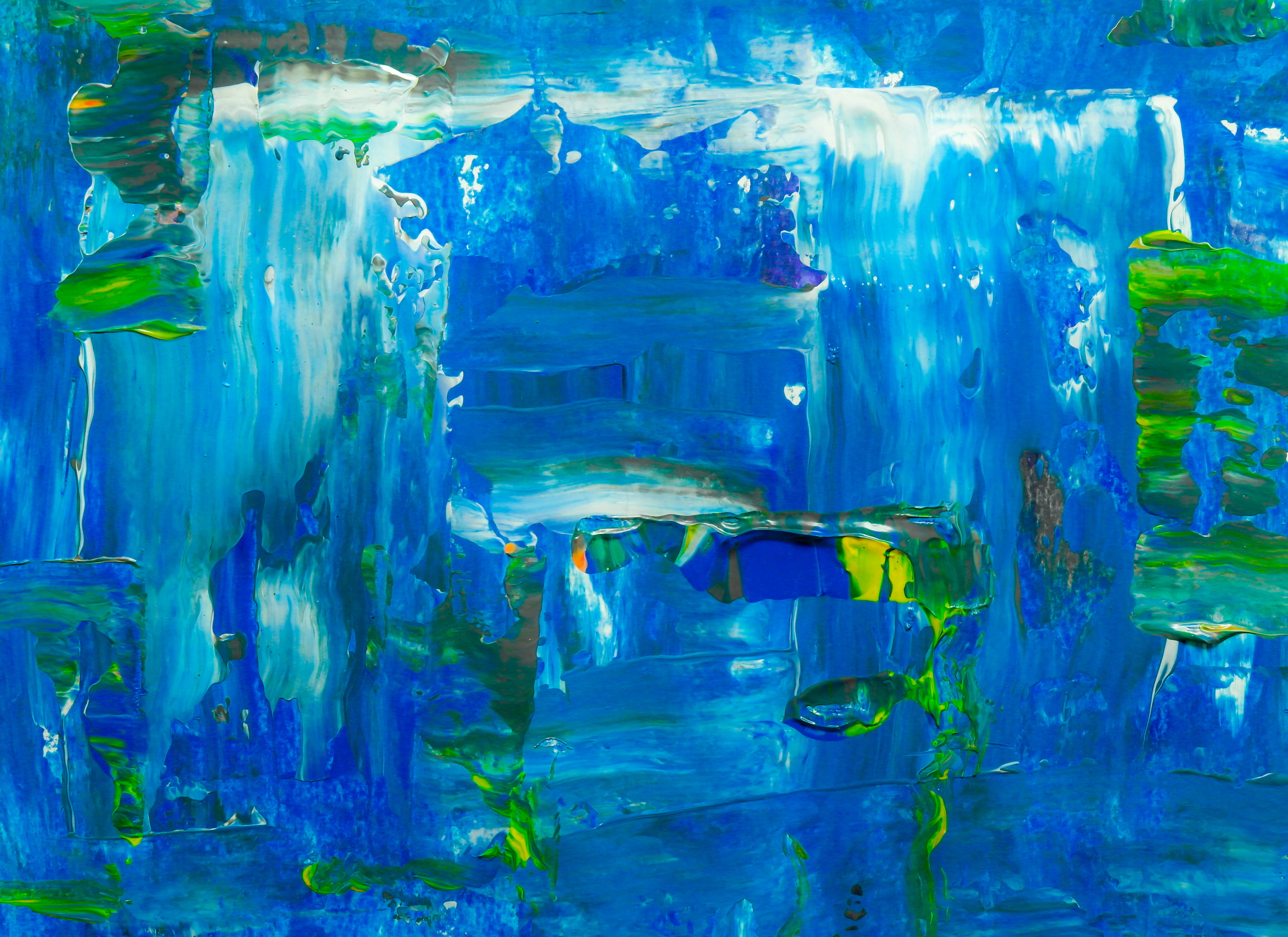 backgrounds, nature, acrylic painting, vibrant colors, pattern, expressionism, abstract expressionism, modern art, 4K, artistic, underwater, HD Wallpaper