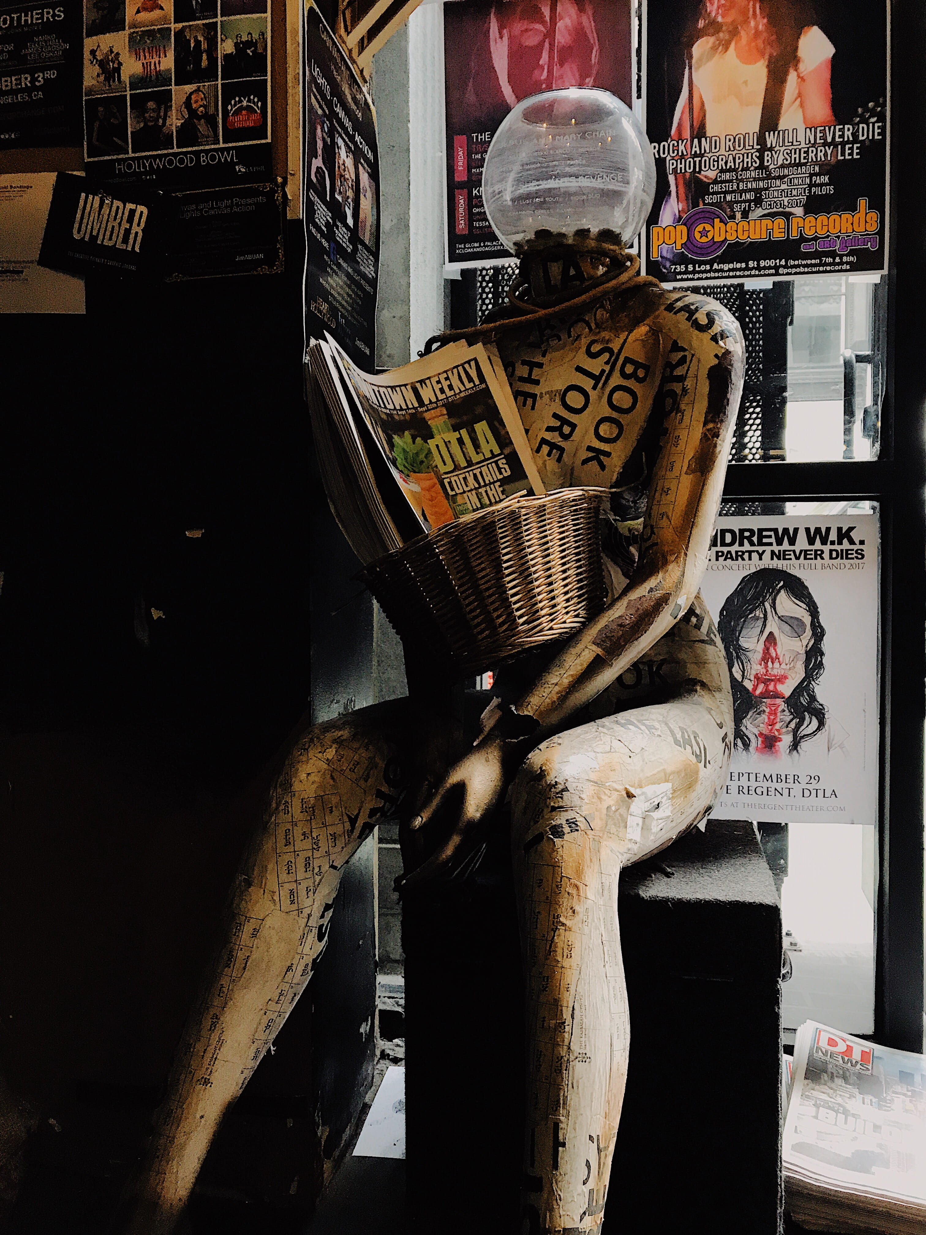 text, choice, human representation, artsy, the last bookstore, communication, old, shelf, united states, close-up, posters, publication, los angeles, mannequin, Phone HD Wallpaper