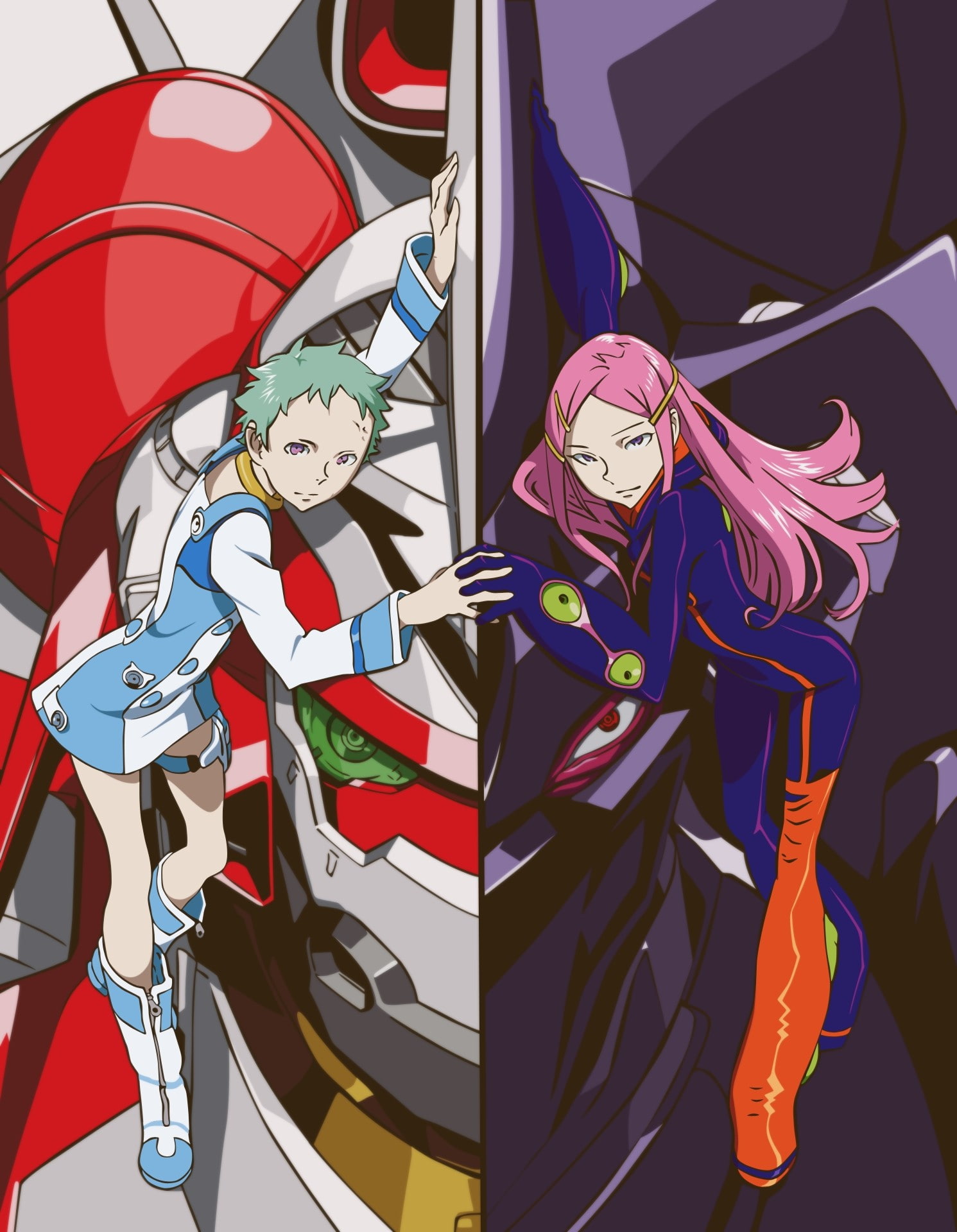 close-up, creativity, arts culture and entertainment, choice, day, red, variation, outdoors, Eureka Seven, 1080P, sunlight, anime girls, Eureka (character), Phone HD Wallpaper