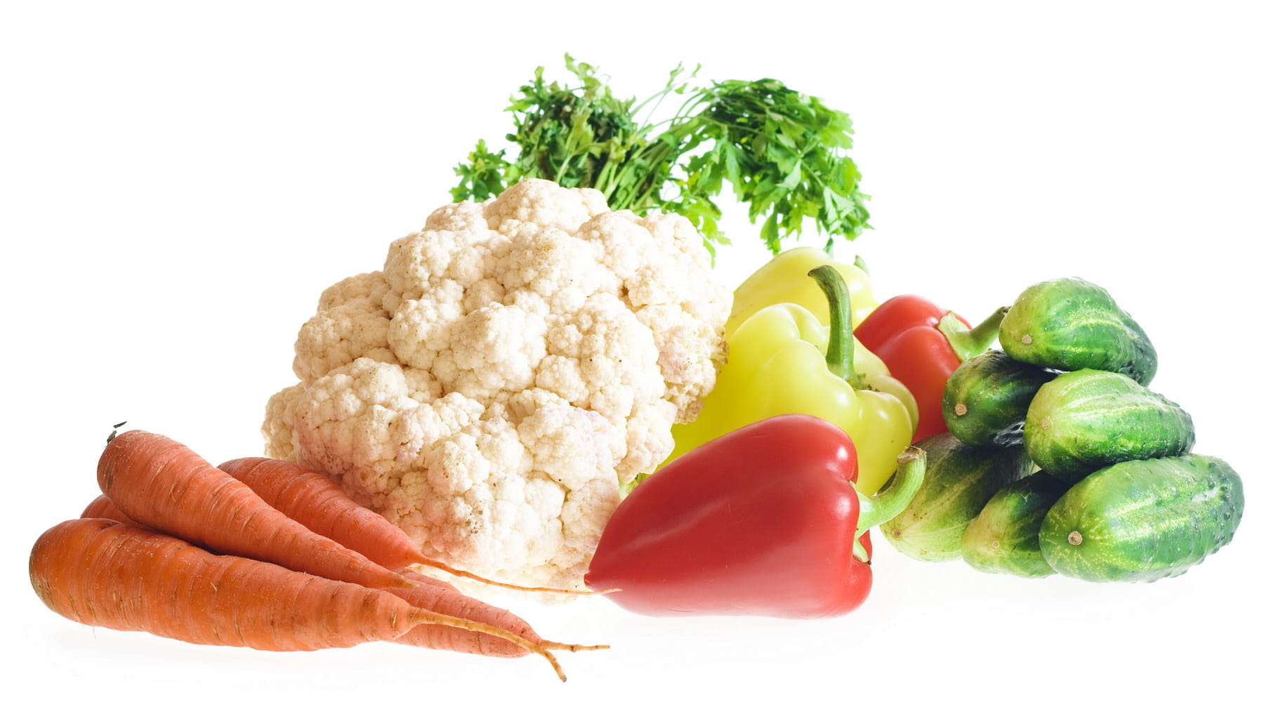 healthy eating, healthy lifestyle, lush, vegetarian food, cauliflower, pepper, plant, ingredient, leaf, isolated, wellbeing, food and drink, fresh, 720P, HD Wallpaper