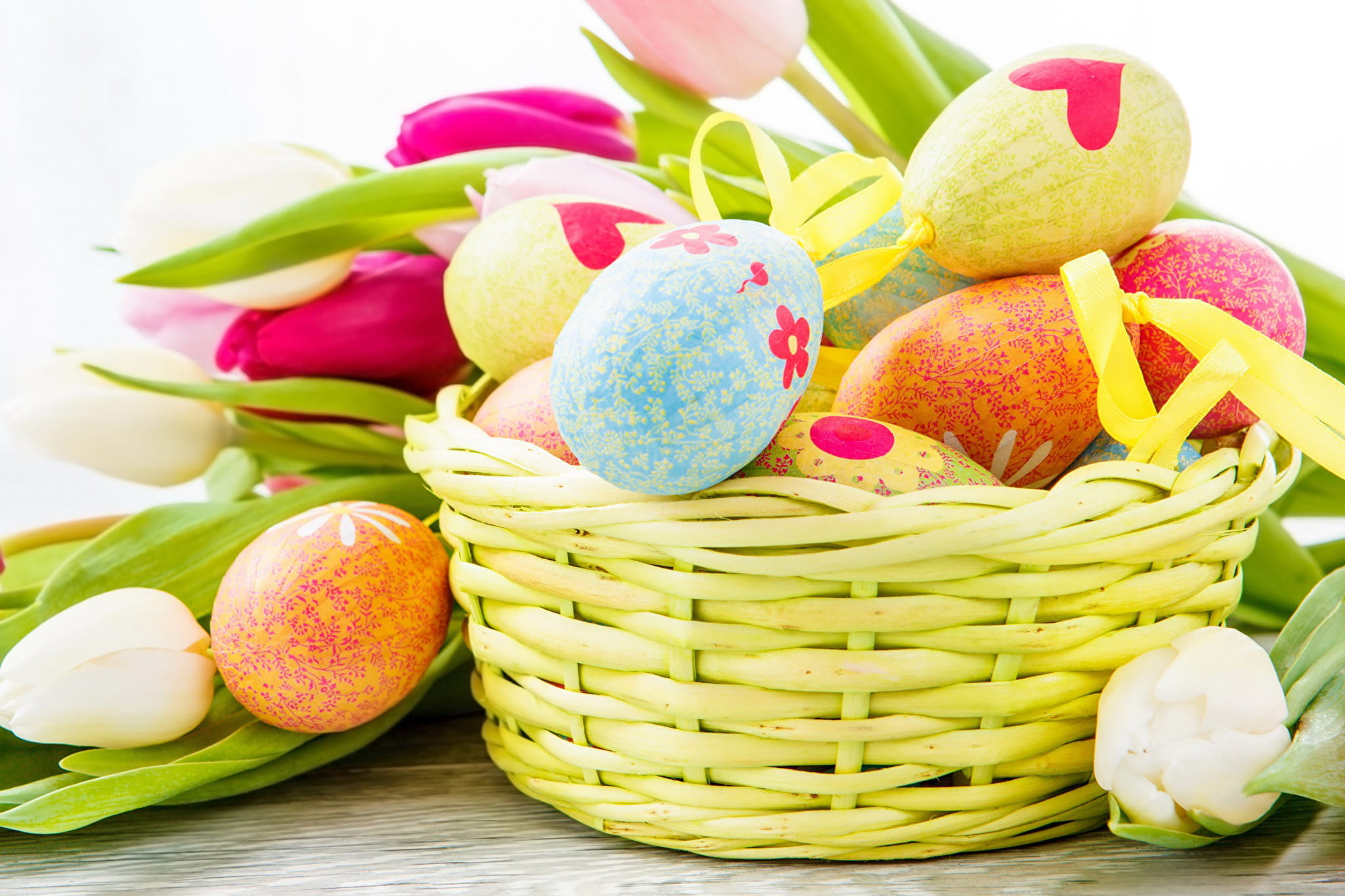 yellow, various, holiday, container, green Color, healthy eating, colors, easter Egg, decoration, egg, paint, multi Colored, no People, season, flowering plant, HD Wallpaper